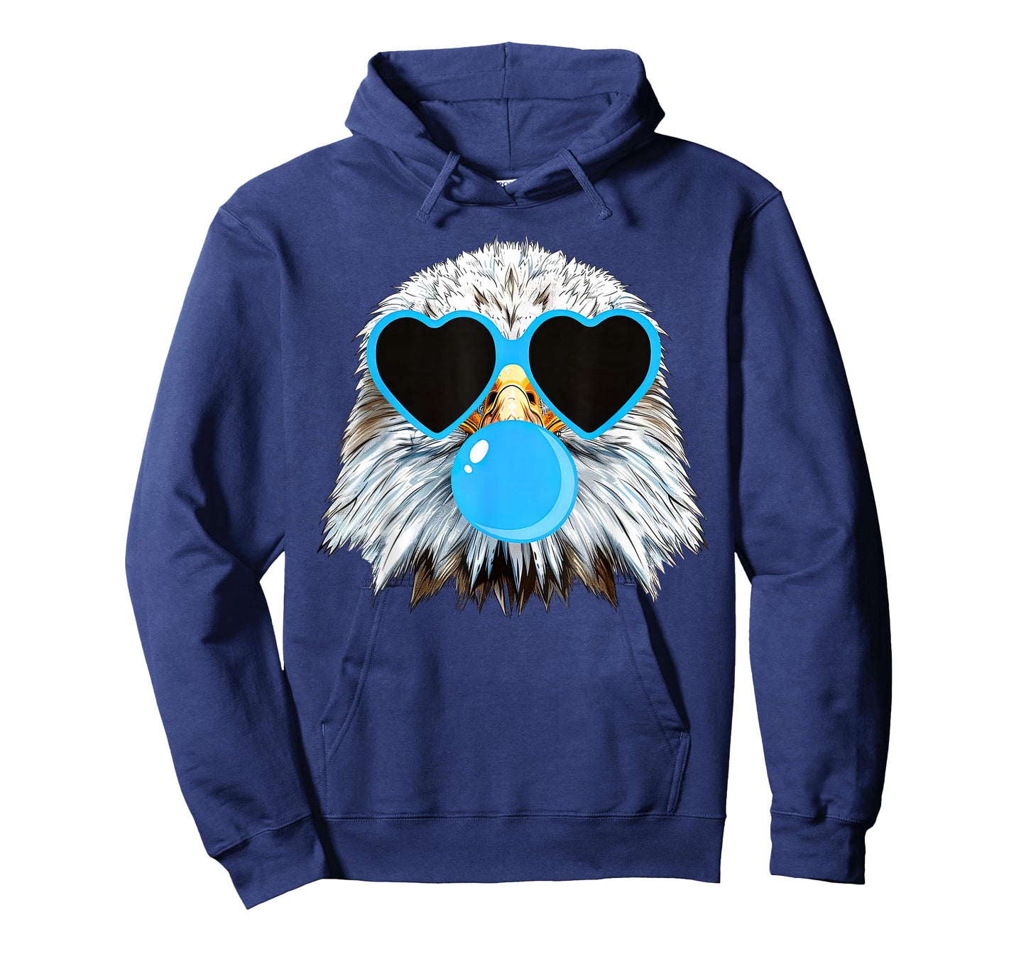 Cute Eagle Blowing Bubblegum Wearing Heart Glasses Costume T-Shirt