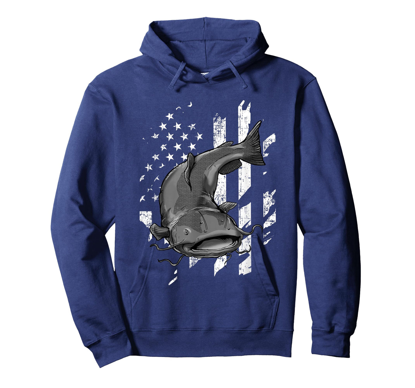 Catfishing American Flag - Catfish Angler Fisherman T-Shirt