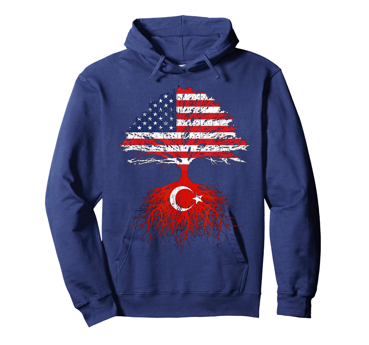 Turkey Roots Turkish American USA Flags Naturalization Gift Women Girls Kids Men T-Shirt