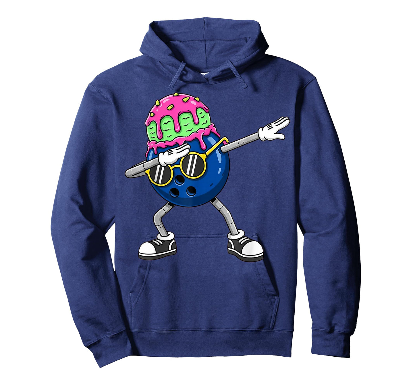 Dabbing Bowling Ball Drip Ice Cream Kids Youth Boys Girls T-Shirt