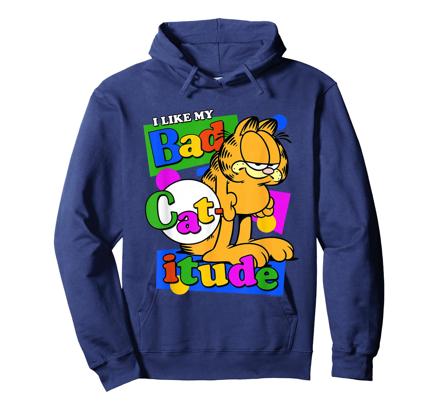 Garfield I Like My Bad Catitude Retro Cartoon Cat T-Shirt