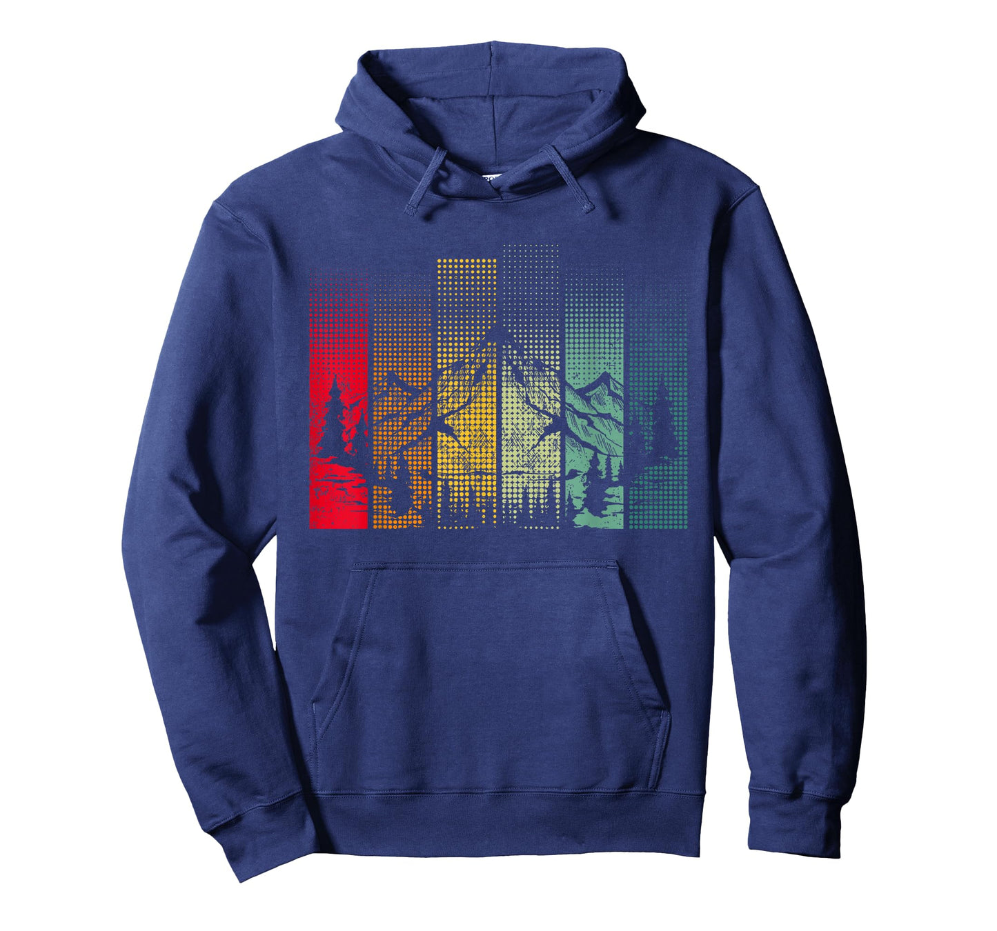 Hiking Mountains Trees Outdoors Nature Wildlife Retro Forest T-Shirt