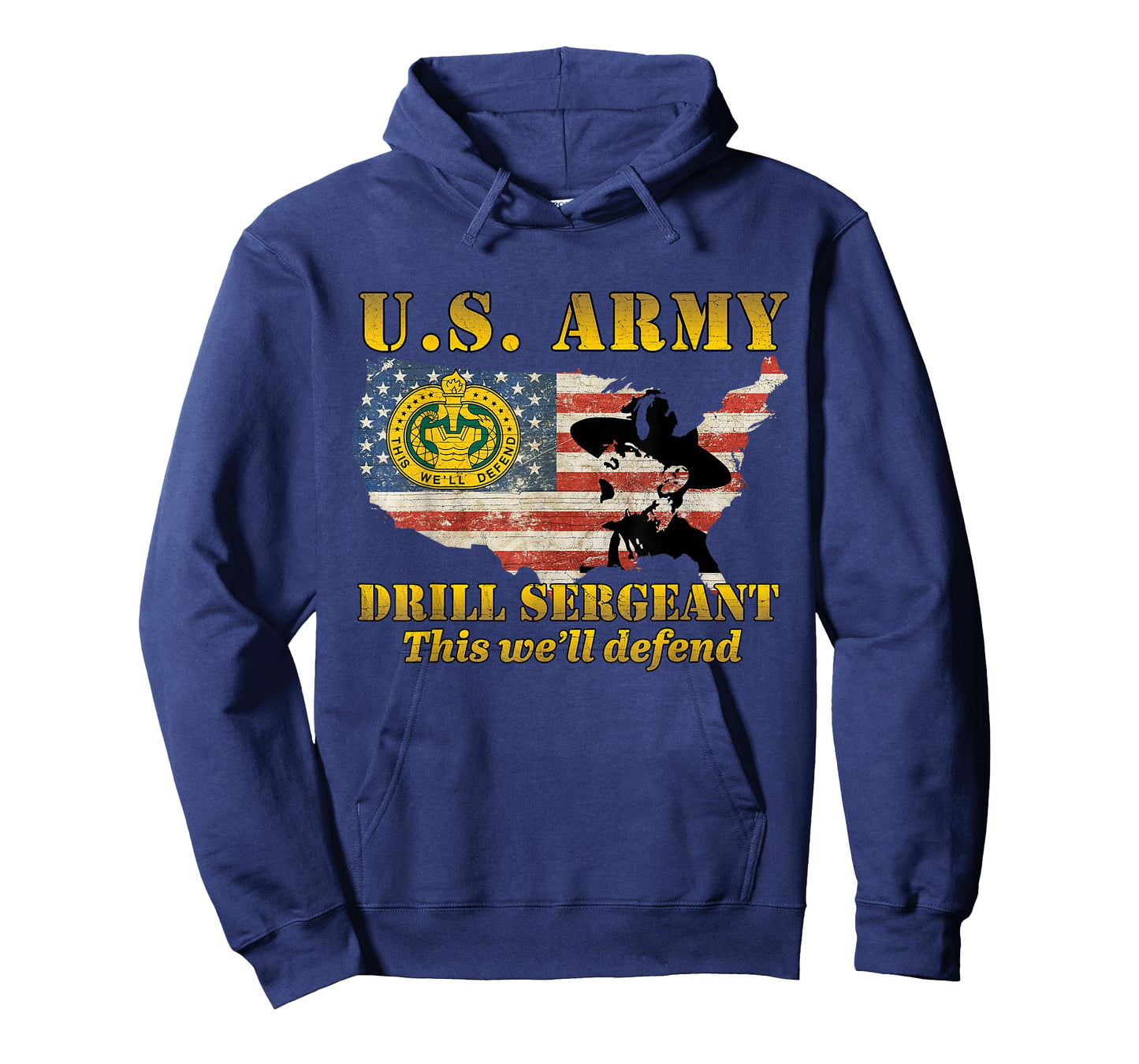 Us Army Drill Sergeant Military Drill American Flag Gifts T-Shirt for Women Men