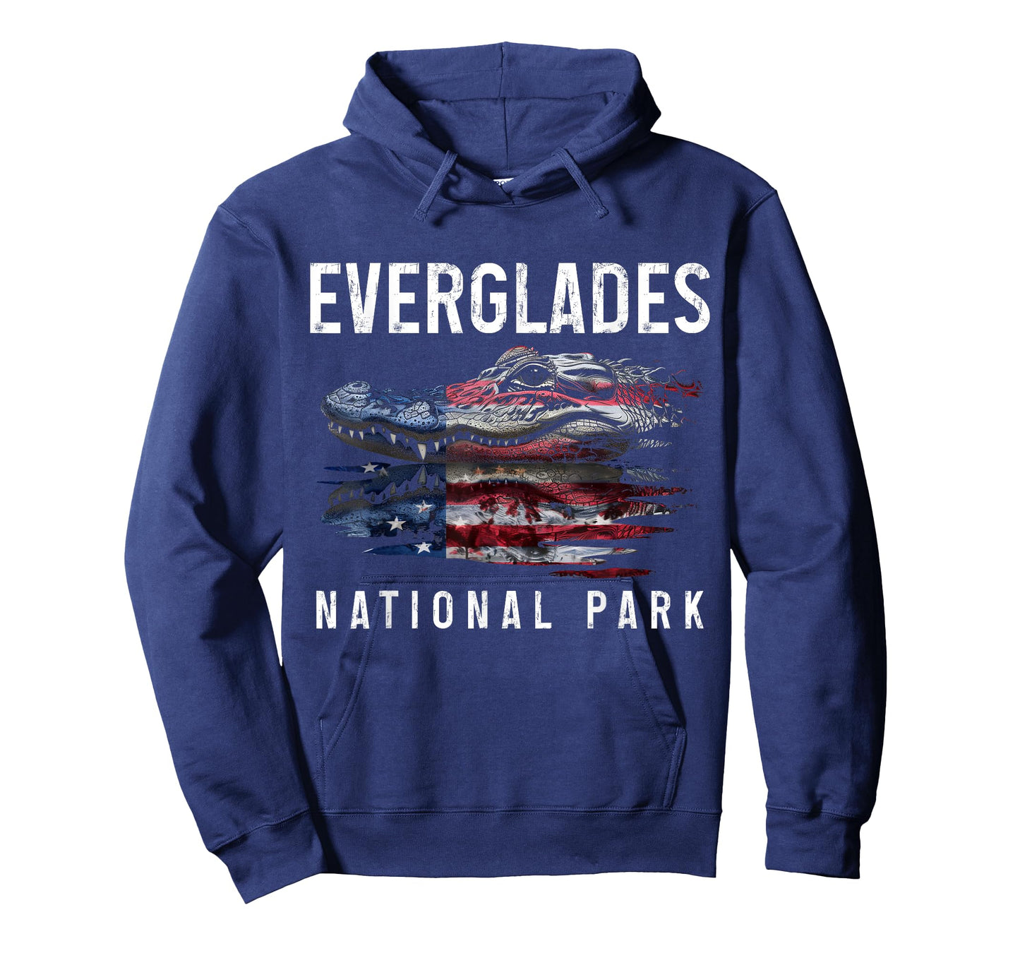 Everglades National Park Florida Alligator American Flag T-Shirt