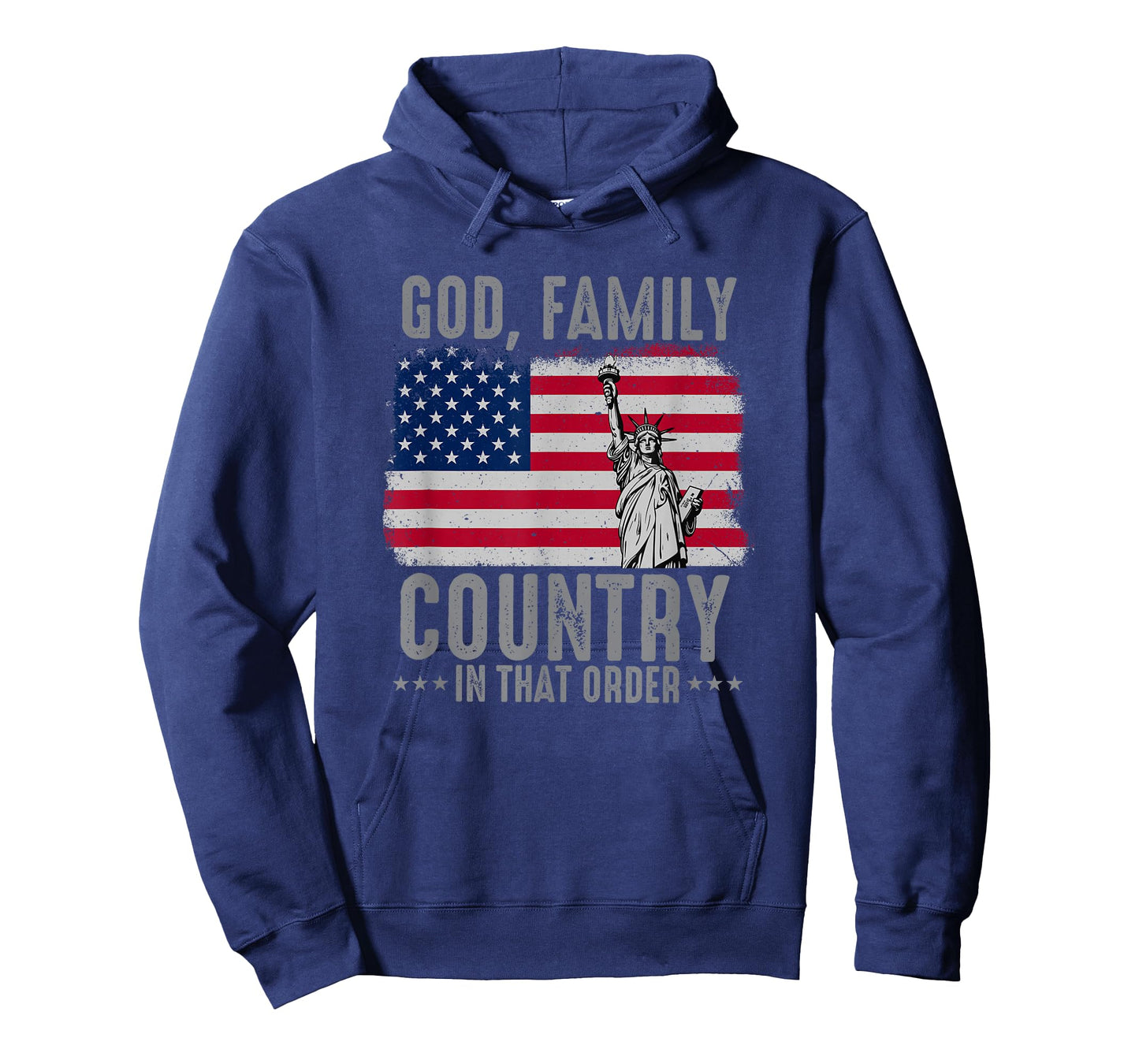 god Family Country in That Order American Flag Patriot USA T-Shirt