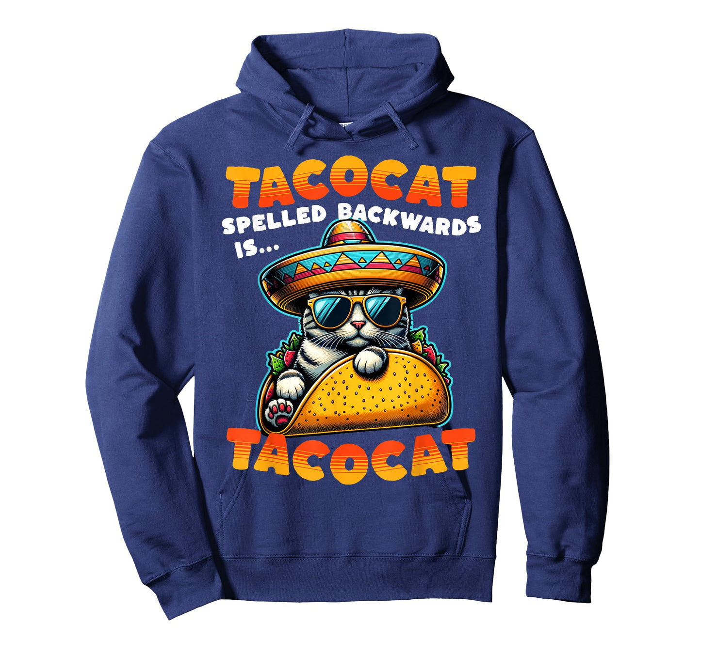 Tacocat Spelled Backwards is Tacocat Funny Mexican Taco Cat T-Shirt