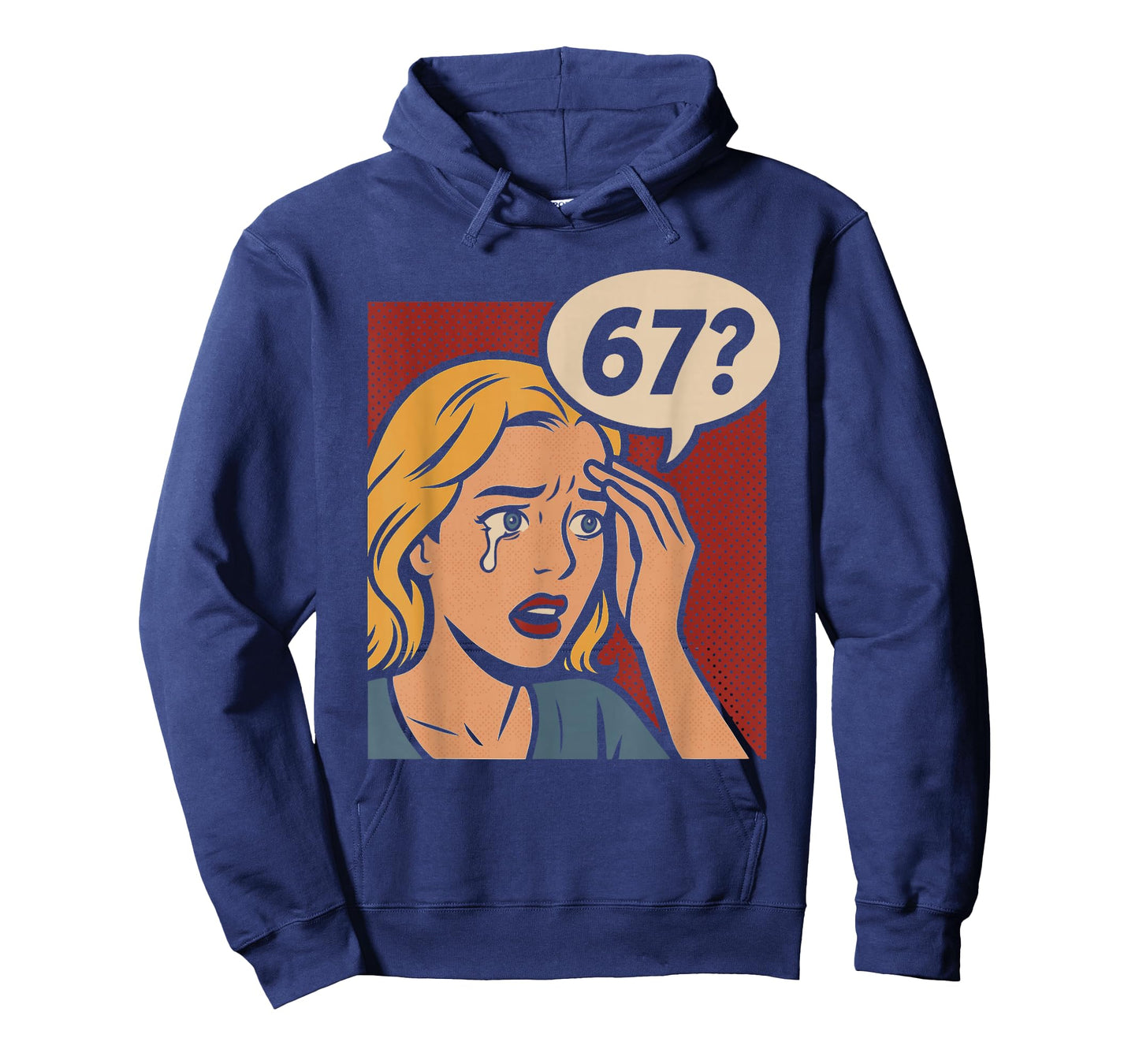 Retro Pop Art Comic 6x7 Funny Math Meme 67 Question Brainrot T-Shirt