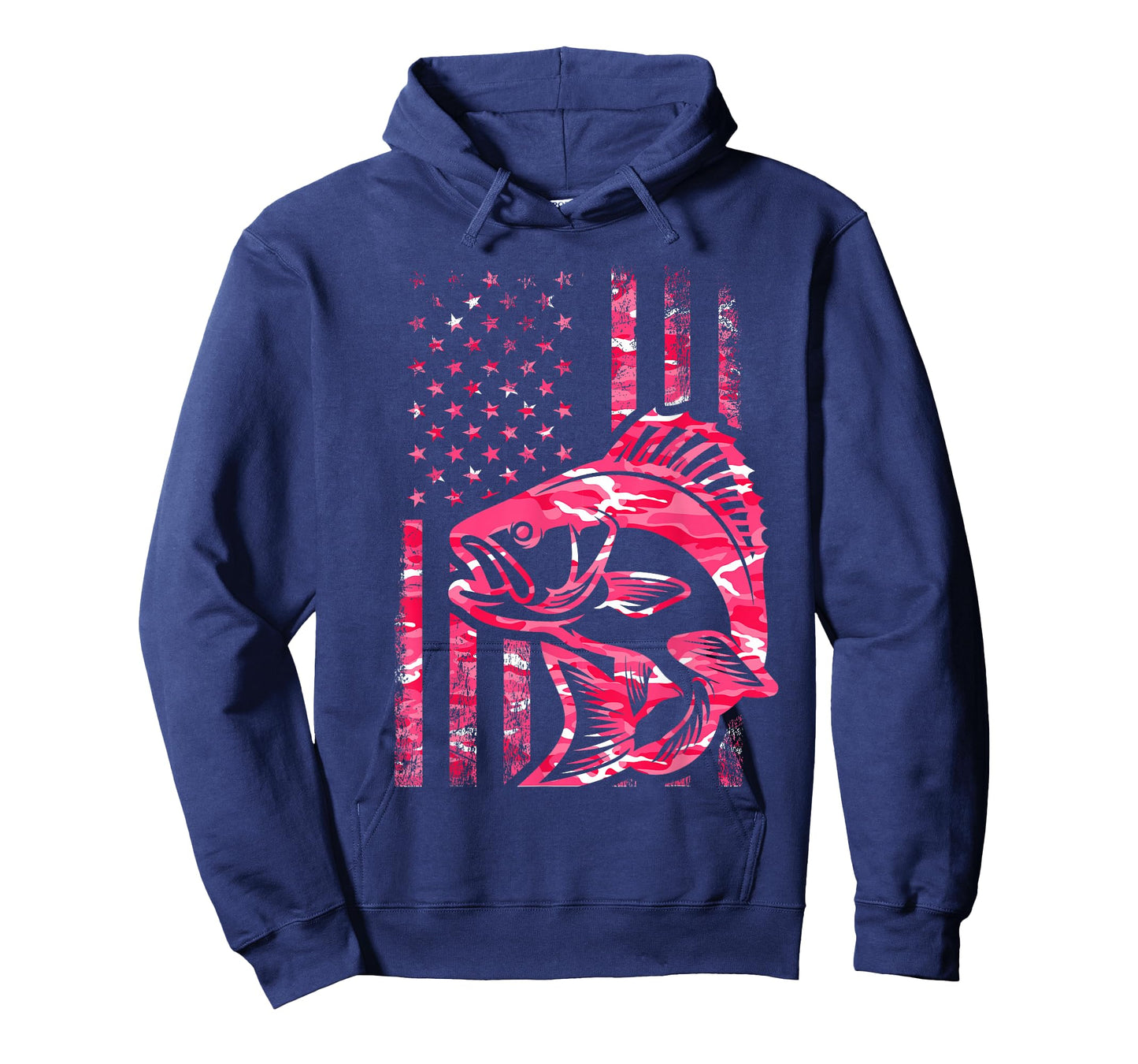 Pink Camo American Flag Fishing Shirt Women Bass Fishing T-Shirt
