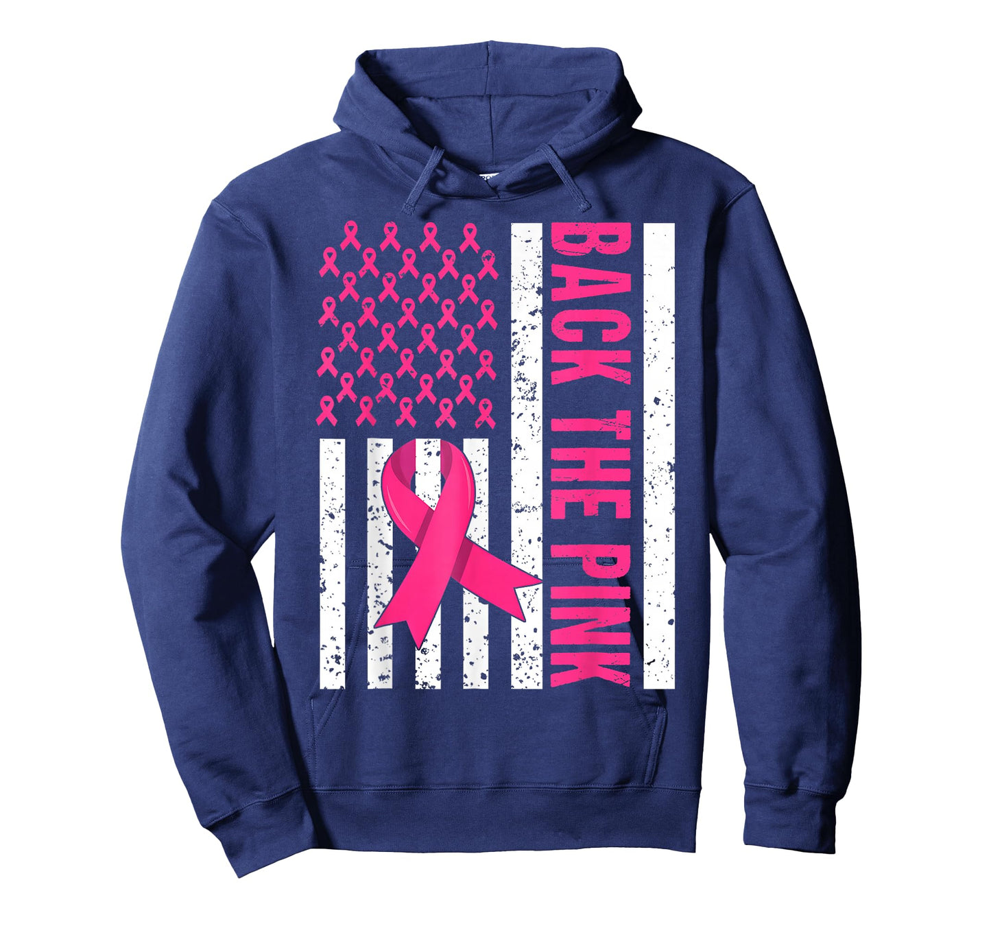 Back The Pink Breast Cancer Awareness USA Flag Men Women Kid T-Shirt