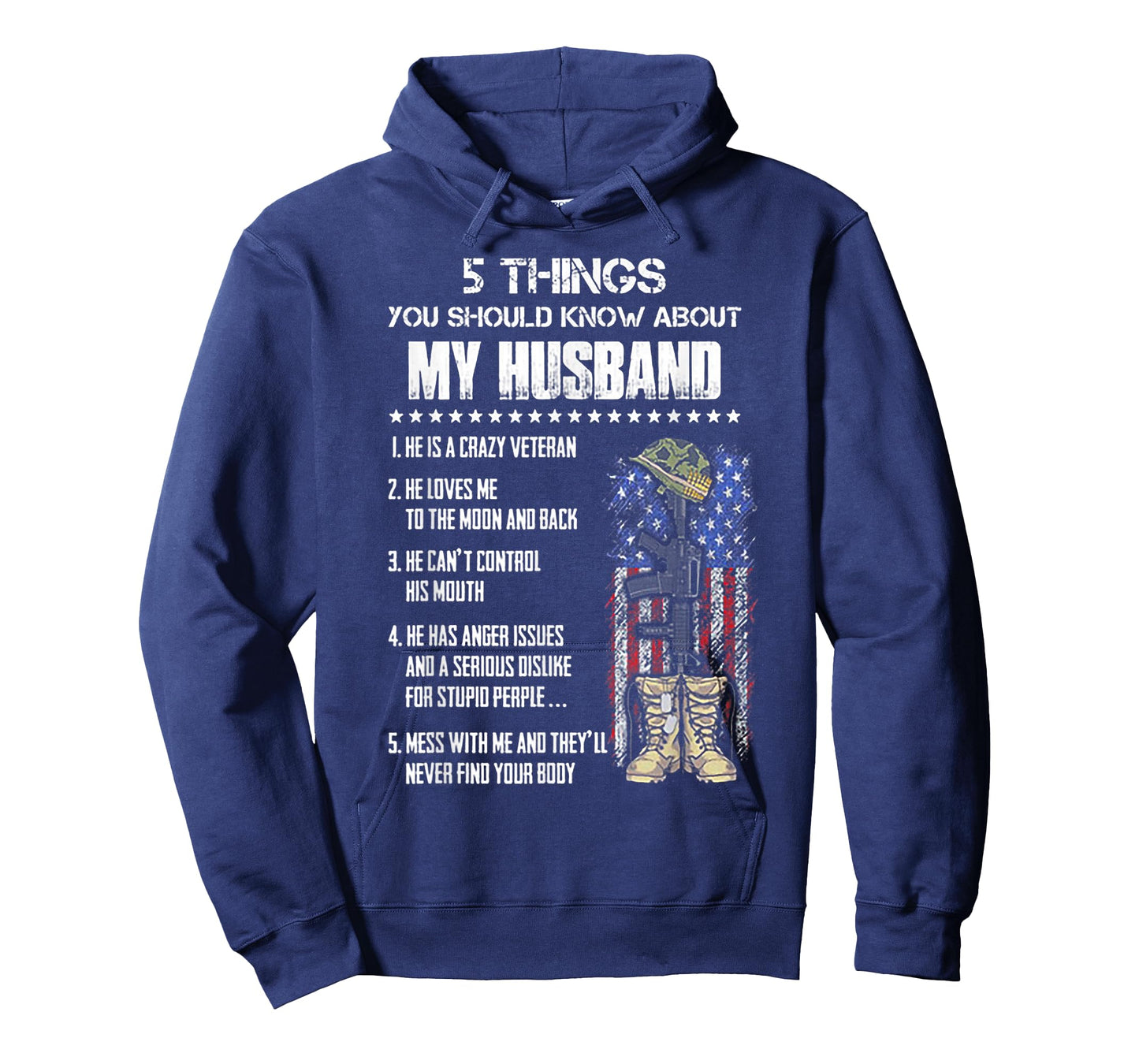 Veteran 5 Things You Should Know About My Husband T-Shirt
