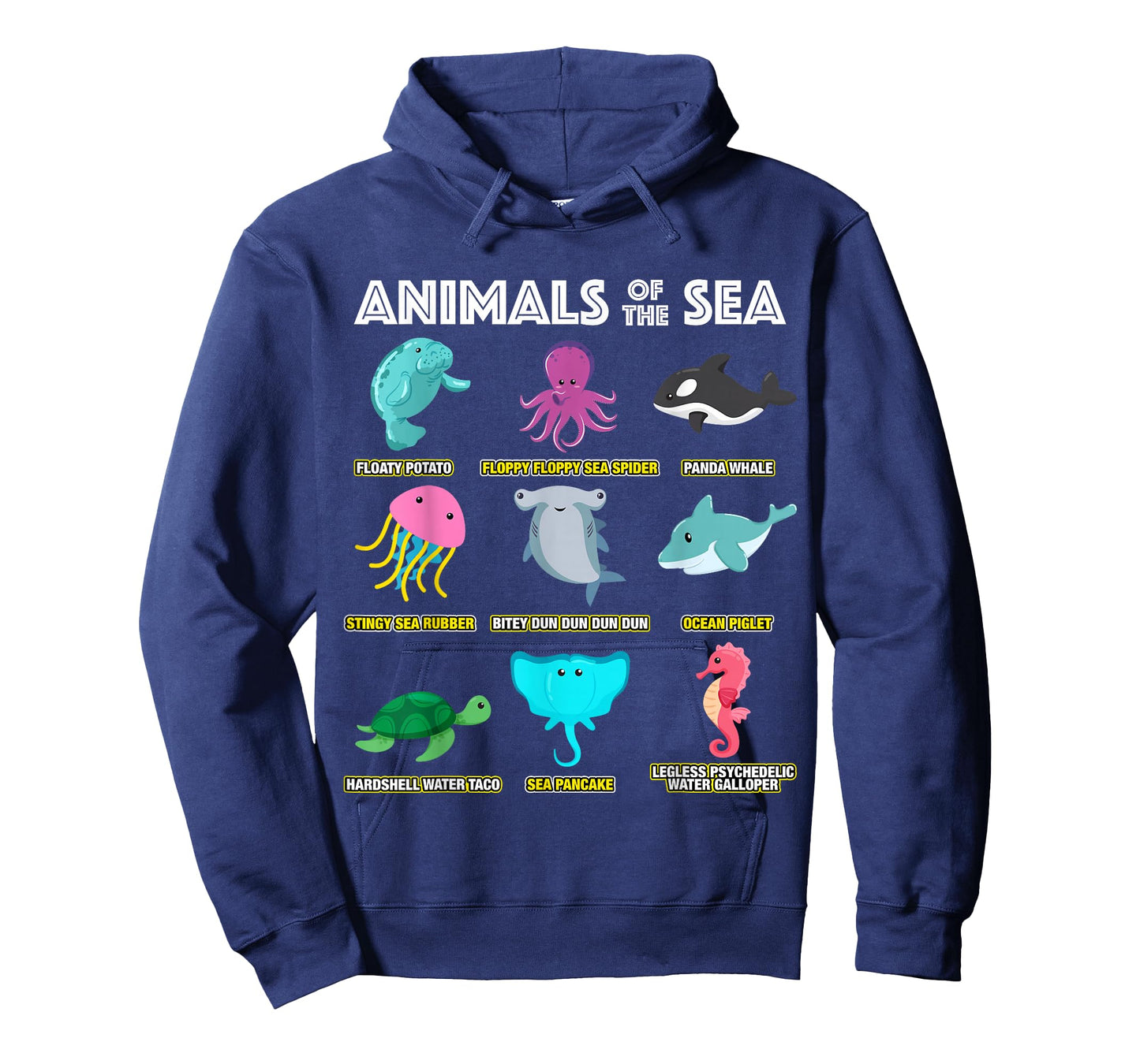 Animals Of The World Sea Creatures Funny Ocean Humor Meme T-Shirt