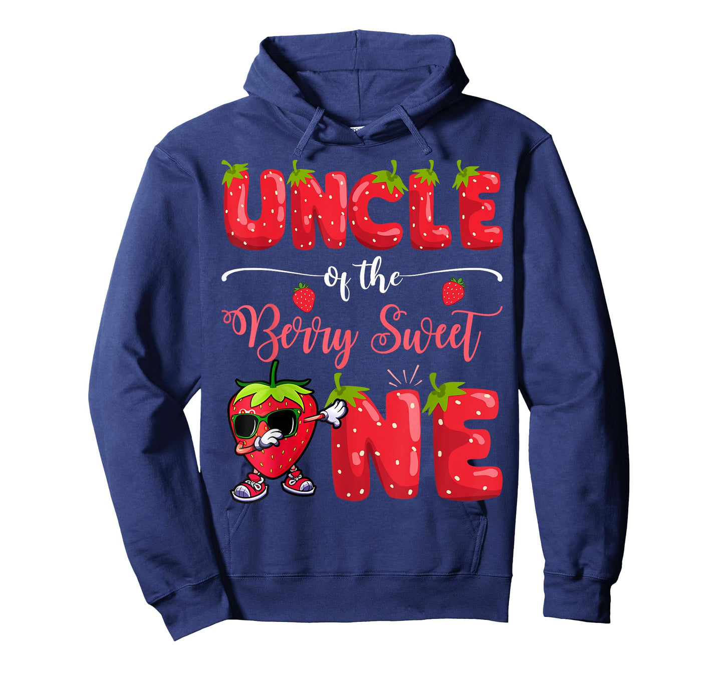 Uncle Of The Berry Sweet One Strawberry Dabbing T-Shirt