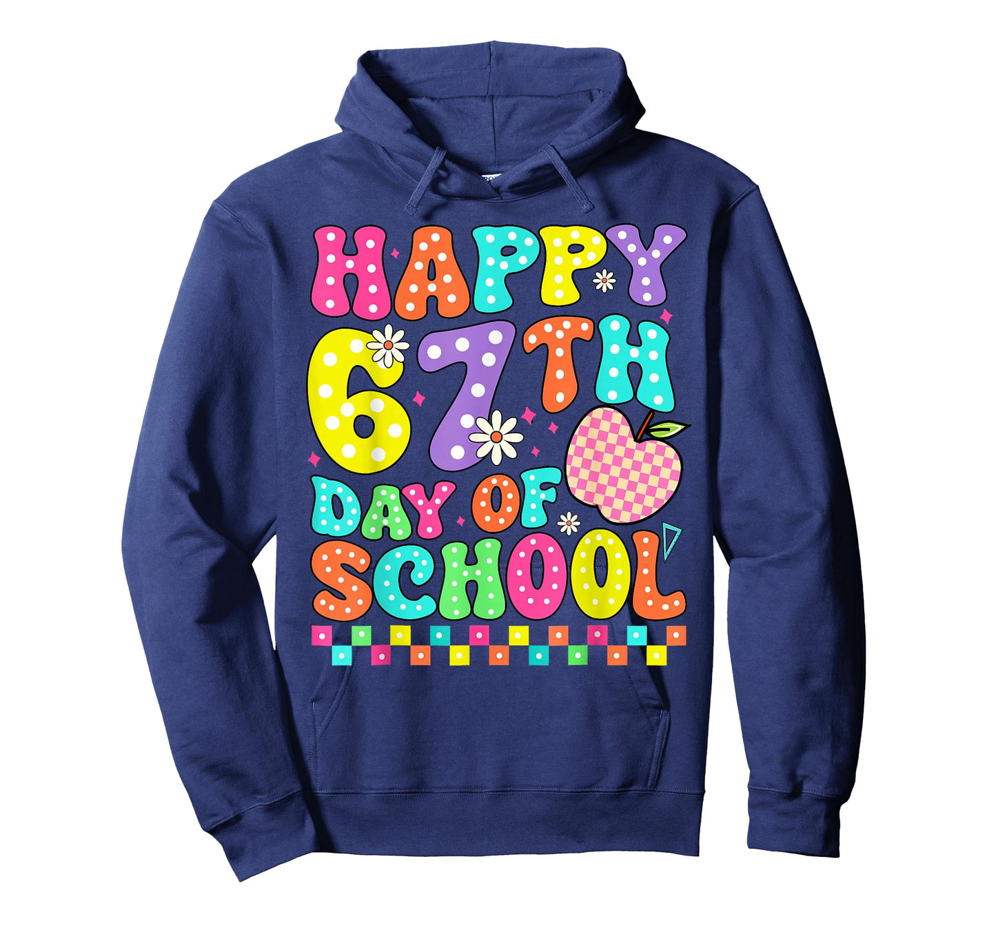 Happy 67th Day of School Groovy Retro 100 Days of School T-Shirt
