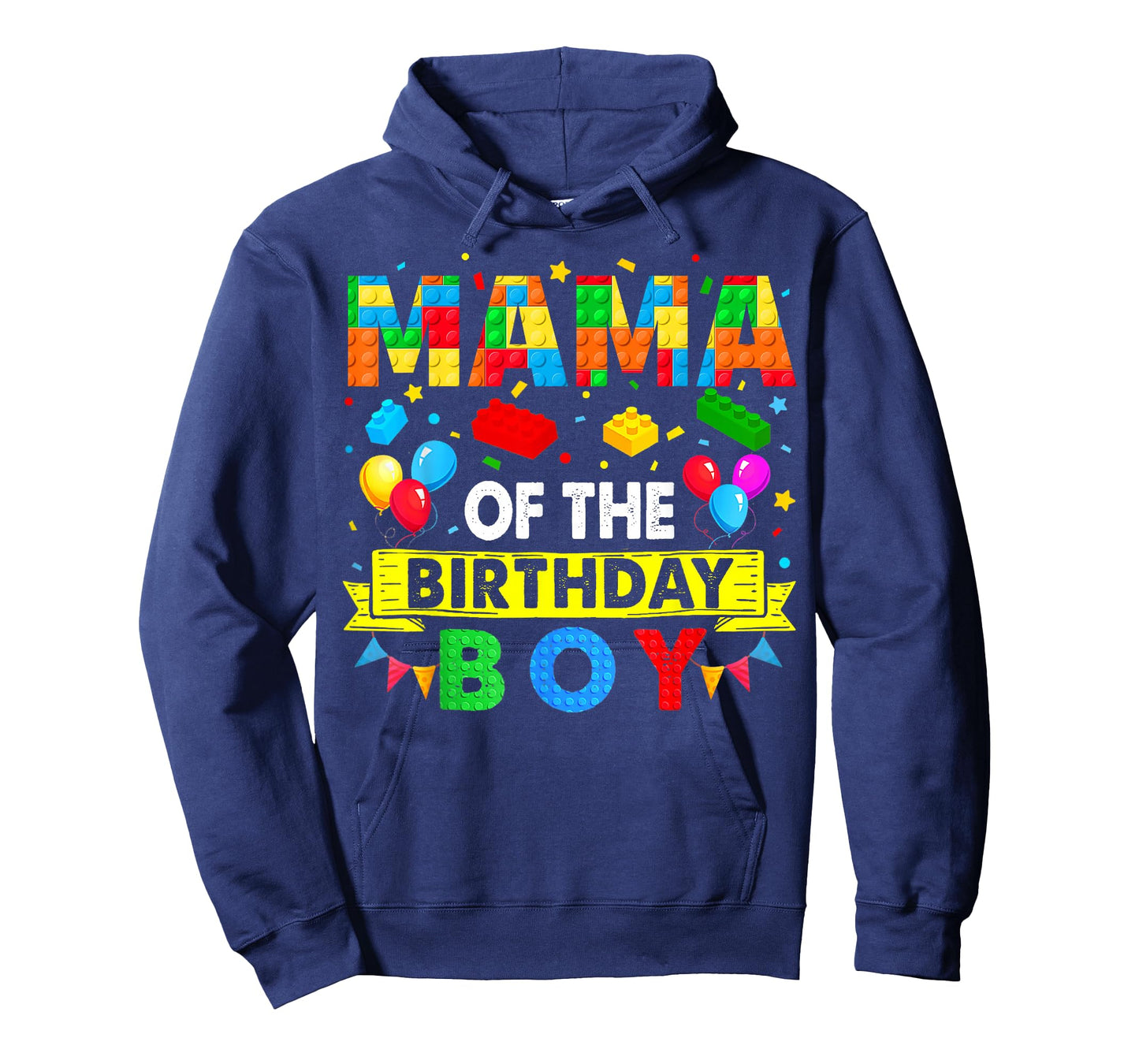 Mama Of The Birthday Boy Master Builder Mom Blocks Building T-Shirt