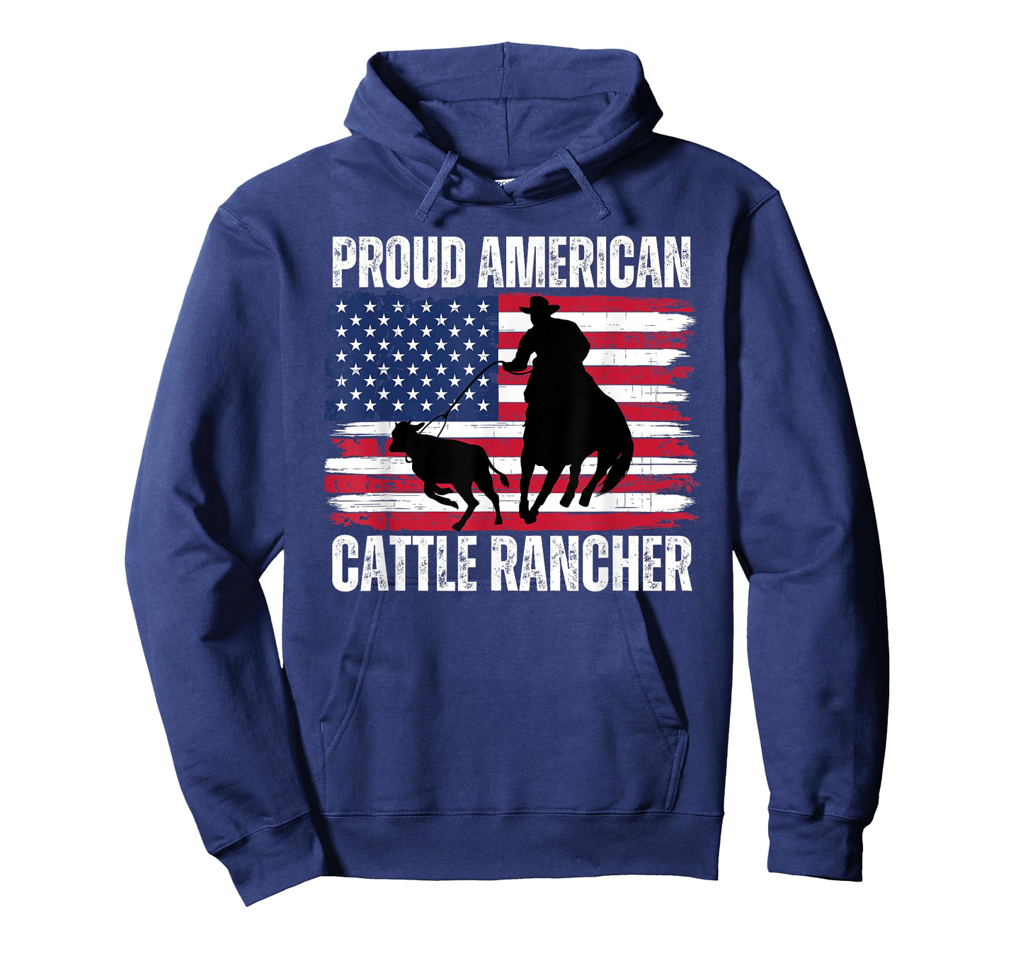 Proud American Cattle Rancher Patriotic Flag Ranchers Gifts T-Shirt