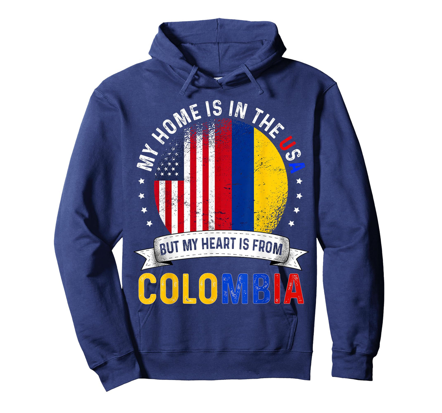 Colombian American Patriot Heart is from Colombia Flag T-Shirt Small