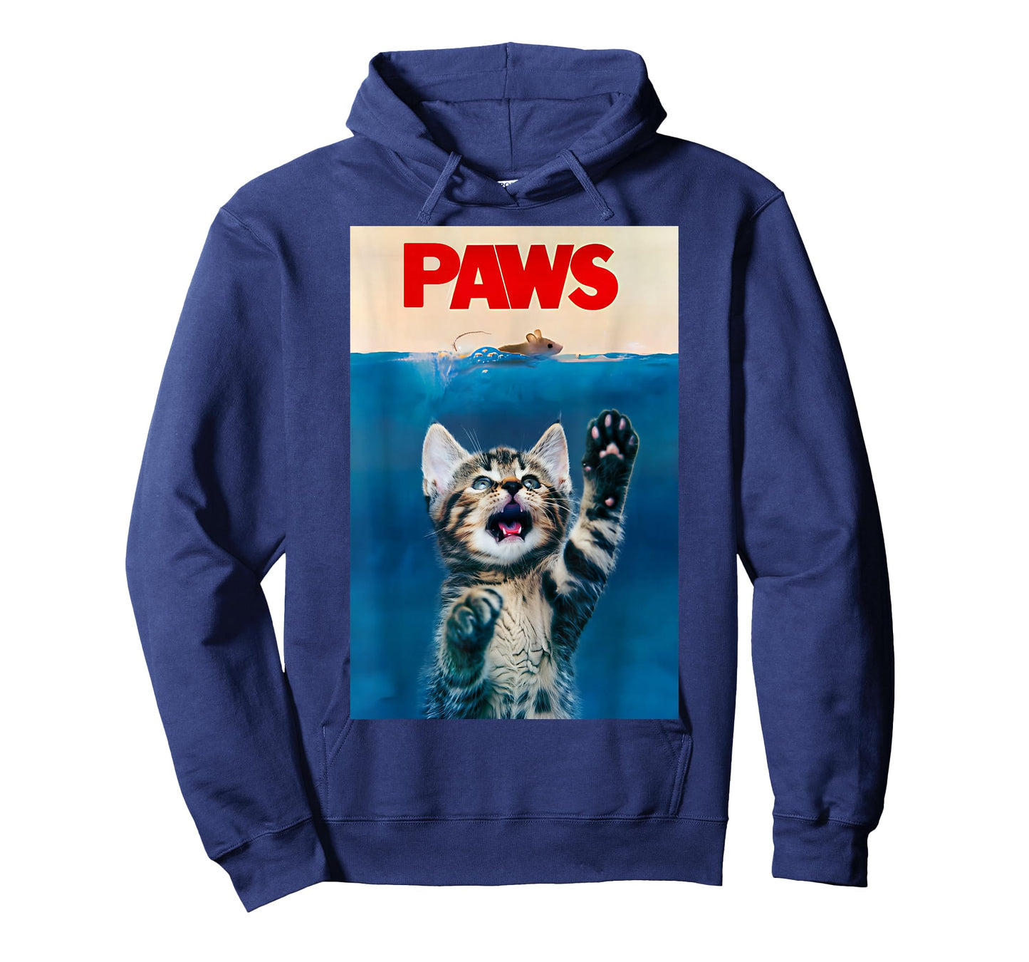 Paws Funny Cat Parody cat Lover Gift Kitten Shark Mouse Meow T-Shirt