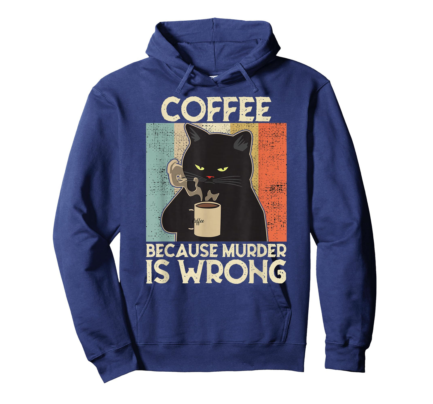 Coffee Because Murder Is Wrong Women's Vintage Cat Coffee T-Shirt