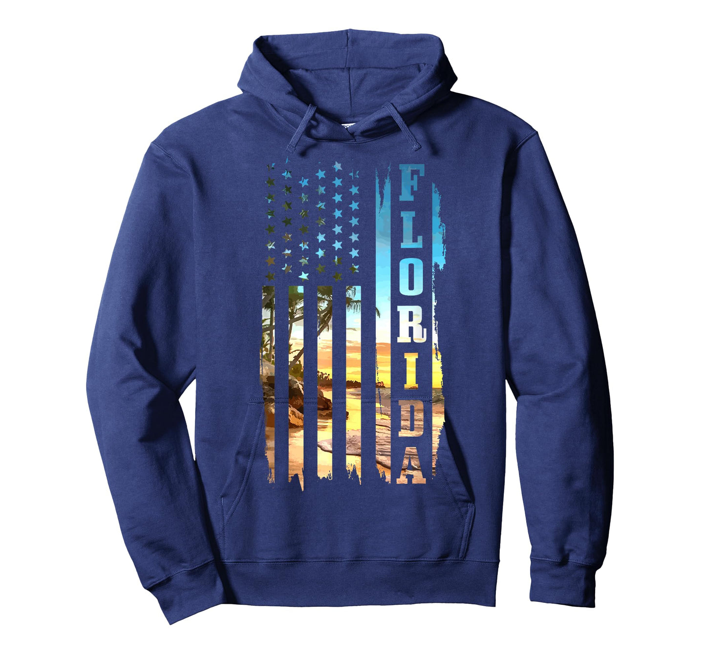 Florida American Flag Pride Beach Surfer T-Shirt