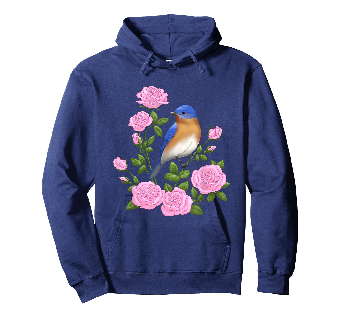 Eastern Bluebird and Pretty Pink Roses T-Shirt