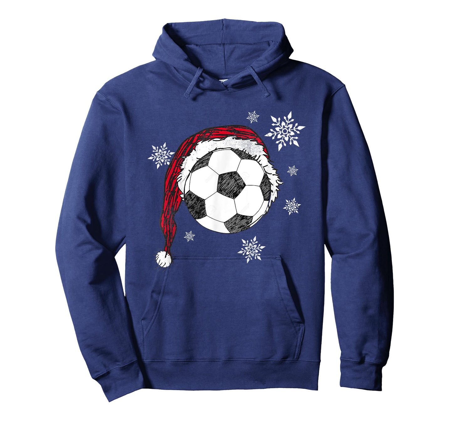 Soccer Santa Hat Christmas Funny Snowflake Holiday Xmas T-Shirt