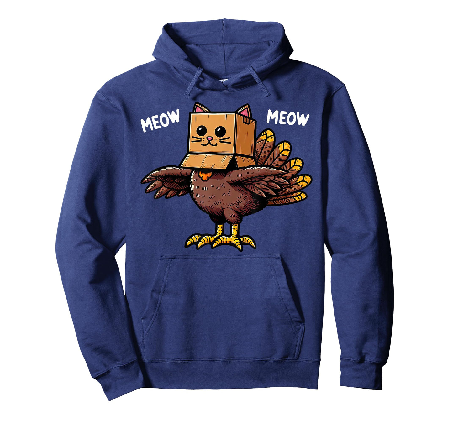 Turkey Meow Meow Fake Cat Funny Thanksgiving Adults Kids T-Shirt