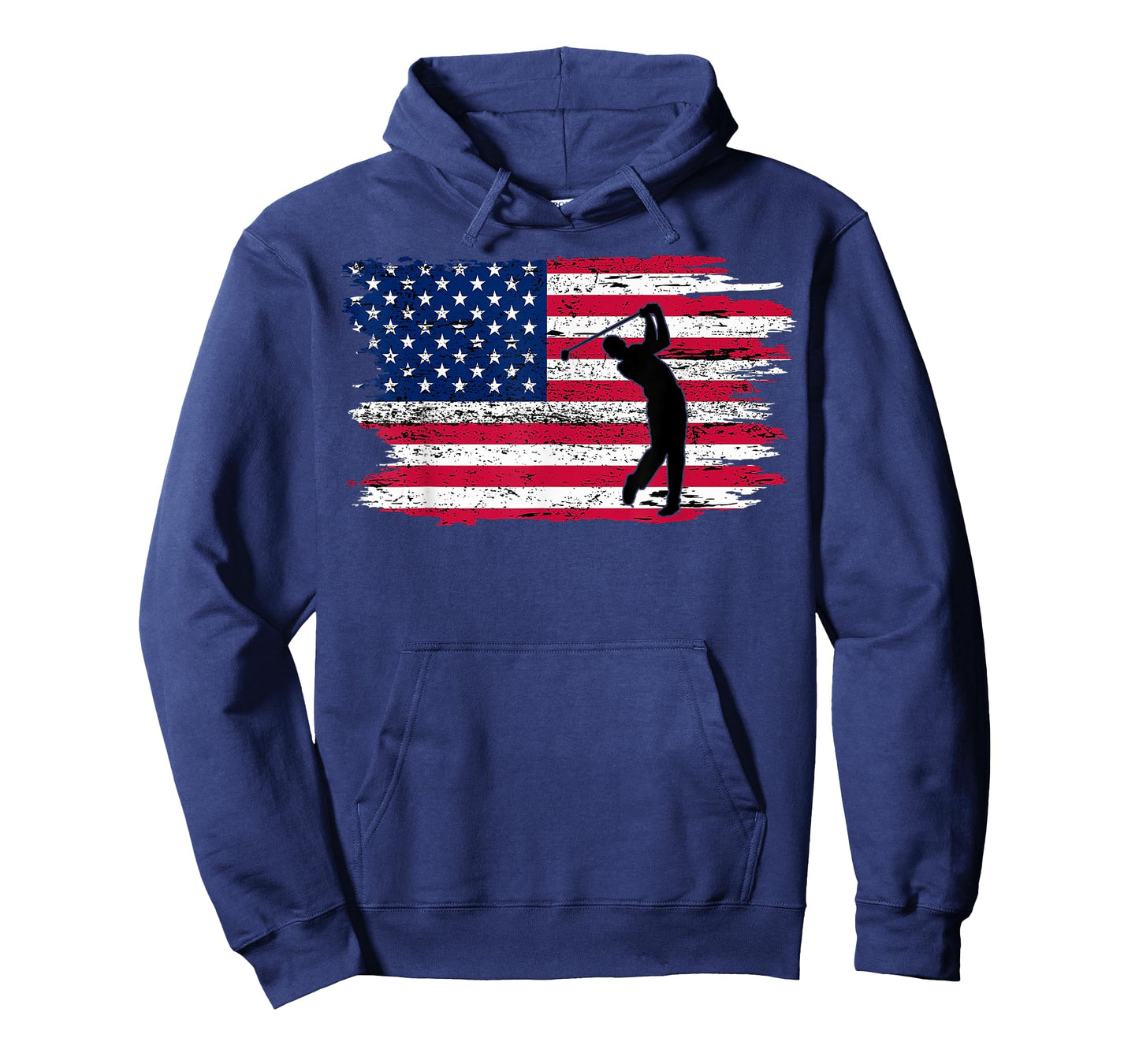 American Flag Golf Shirt 4th July Patriotic Golfer T-Shirt