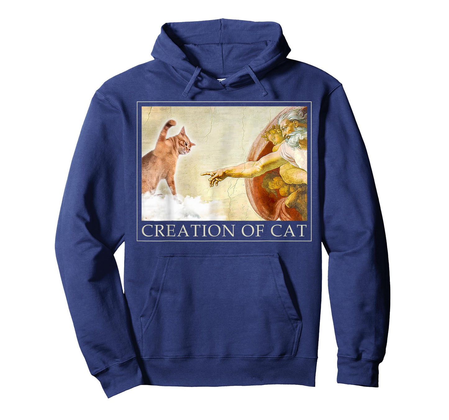 Funny Cat God Creation of Adam Meme Michelangelo Jesus Art T-Shirt
