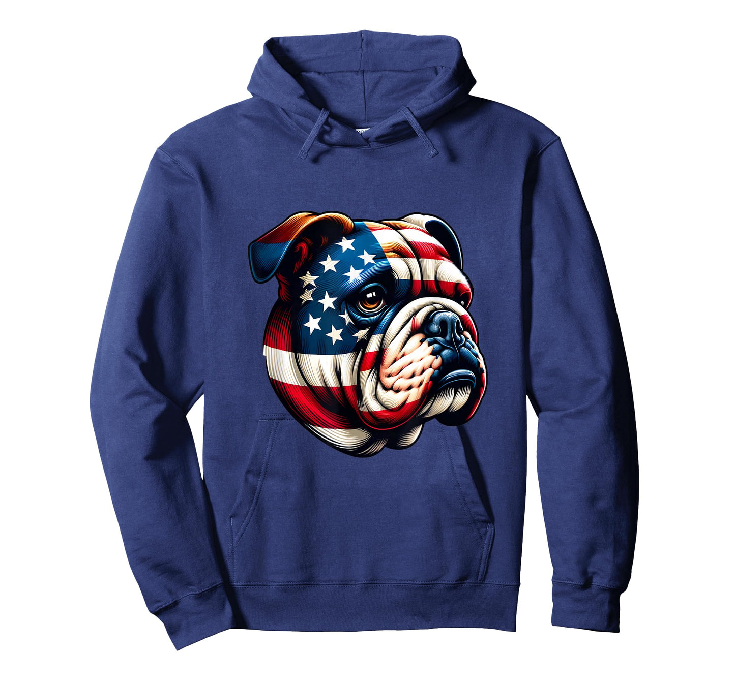 Patriotic English Bulldog Lover Owner Men American USA Flag T-Shirt