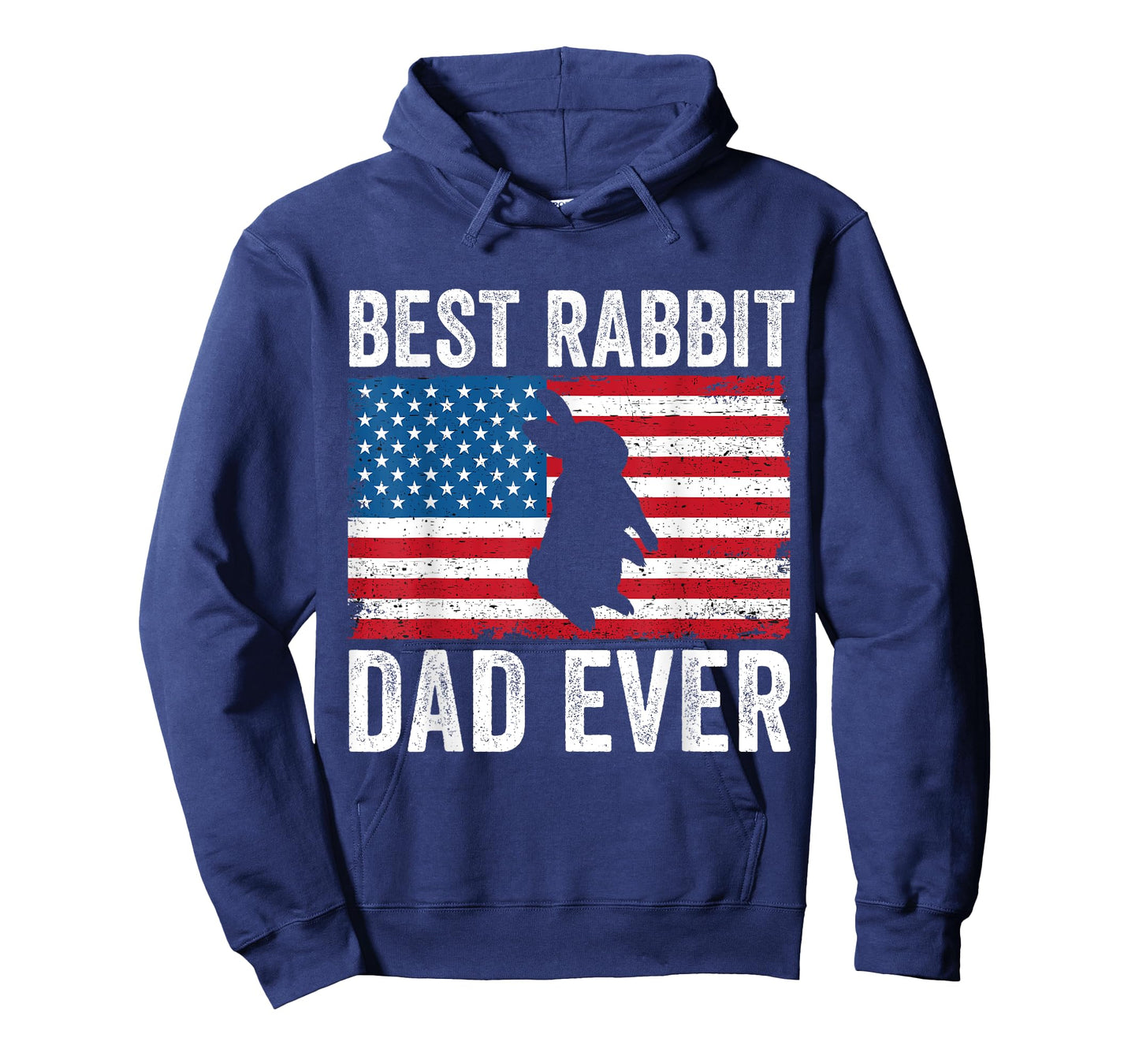 Rabbit Dad American Flag Funny Rabbit Lover Bunny Dad Daddy T-Shirt