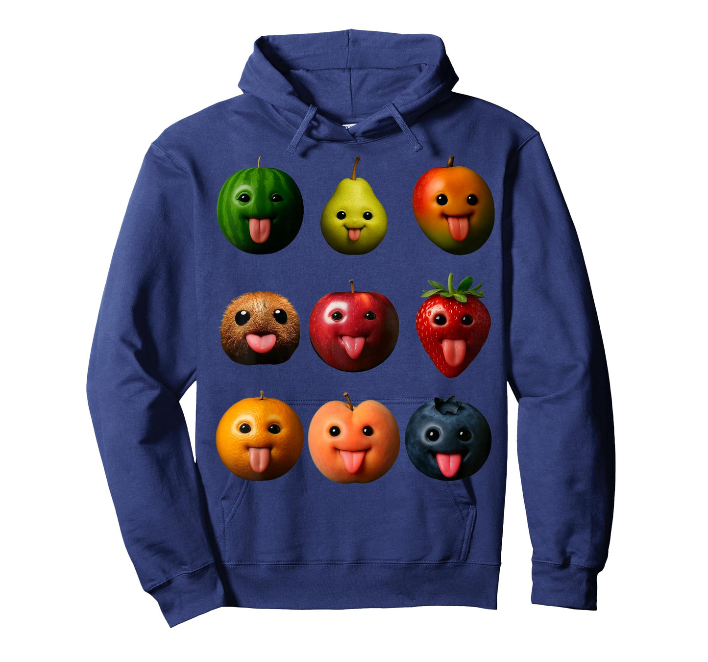 Funny Silly AI Fruit gen z Meme BrainRot Humor Tongue Out T-Shirt