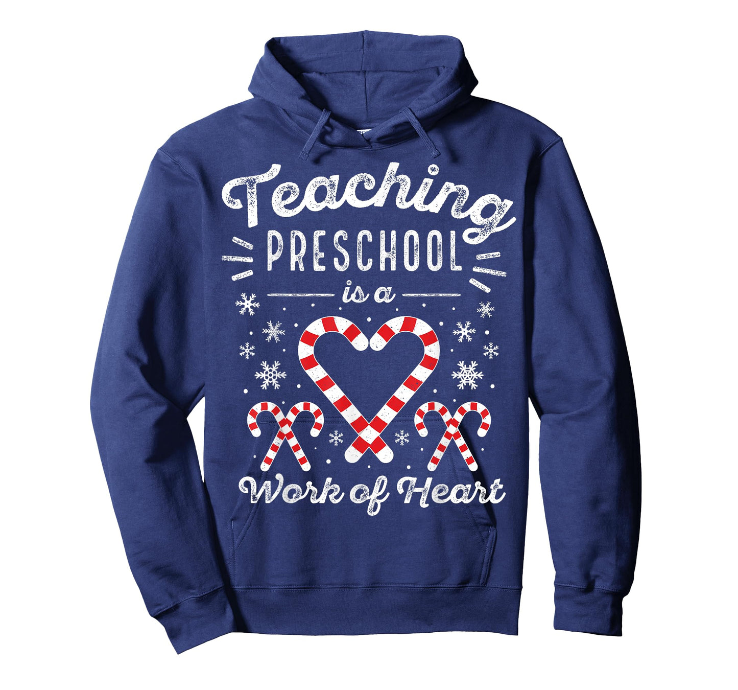 Christmas Candy Cane Work of Heart Pre-K & Preschool Teacher T-Shirt for Men Women Kids