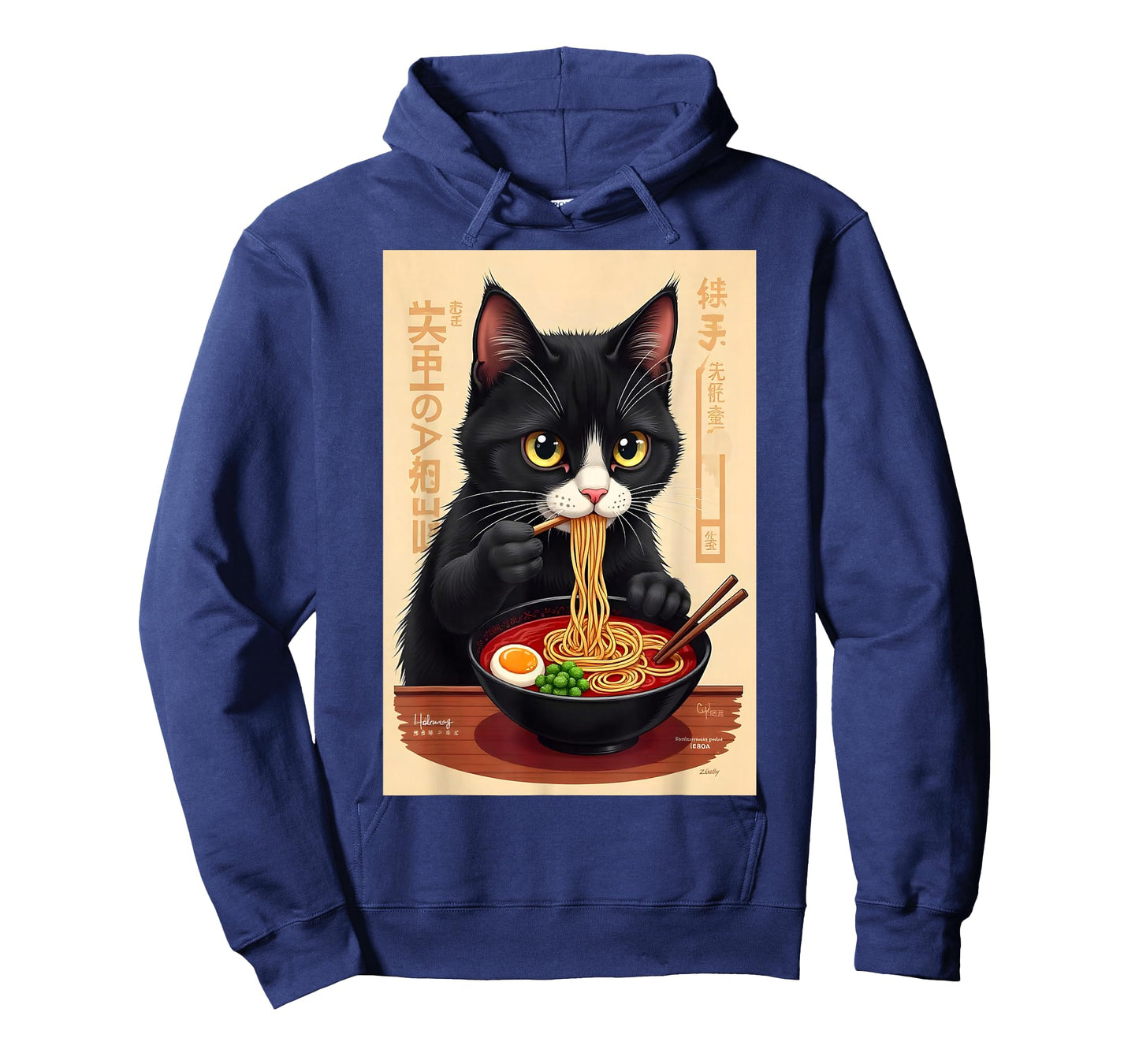 Cat Eating Ramen Japanese Noodles Anime Baby Cat Ramen T-Shirt