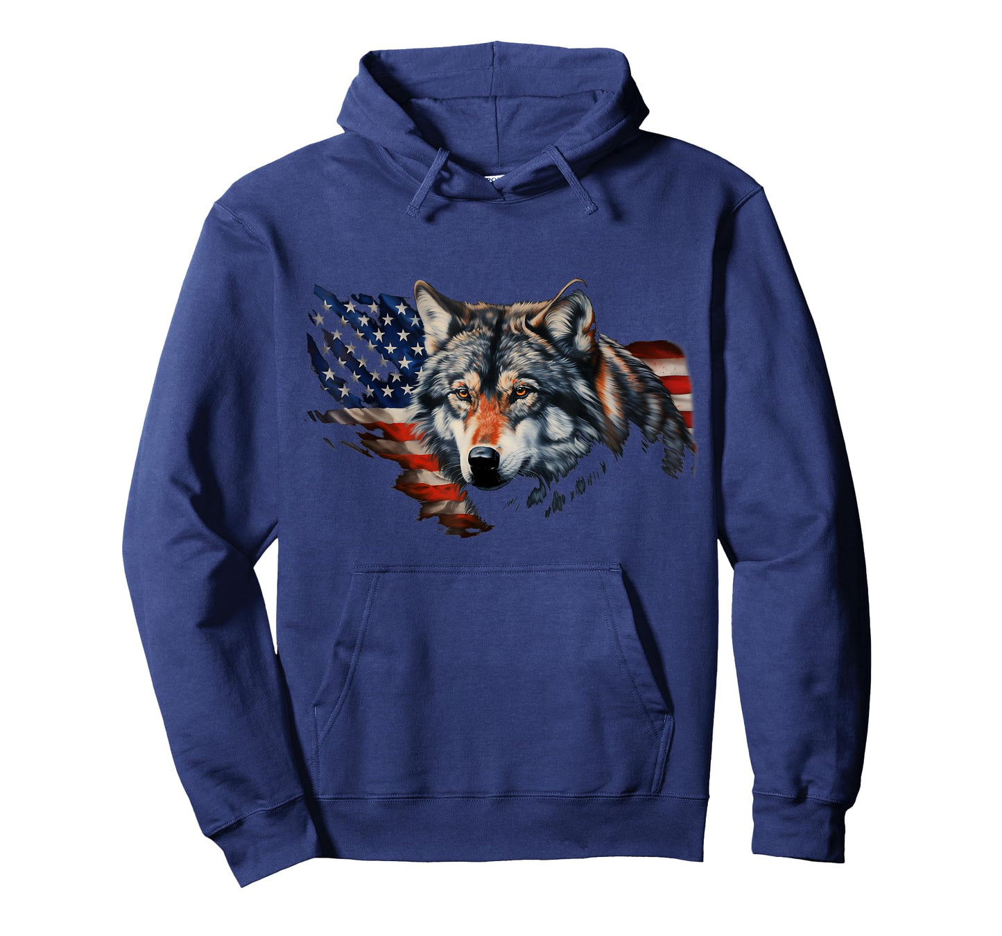 Wolf American Flag USA 4th of July Patriotic Wolf T-Shirt