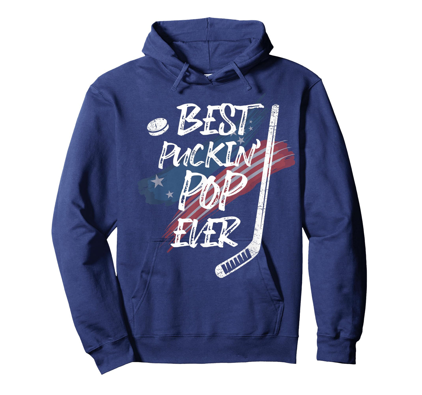 Best Puckin' Pop Ever Shirt American Flag Hockey Dad Gift T-Shirt
