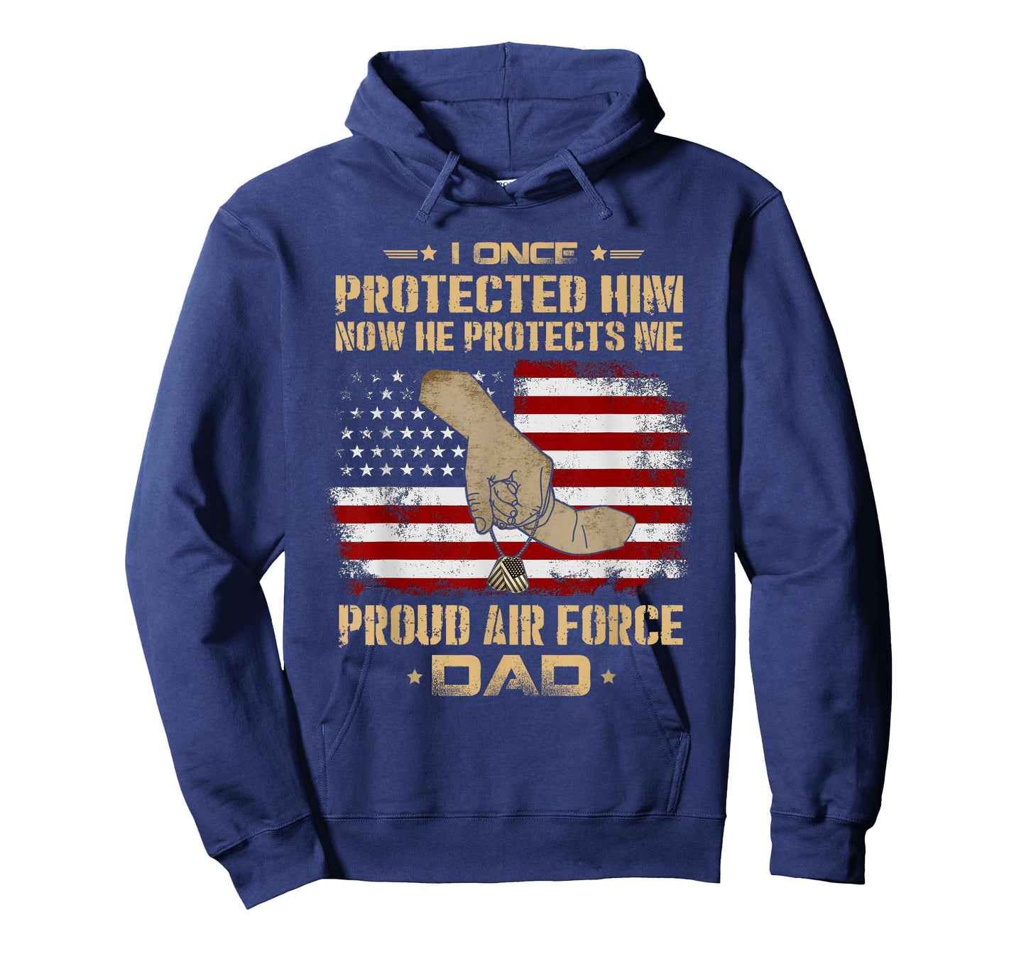 Now He Protects Me USAF Dad T-Shirt | Proud Air Force Dad T-Shirt