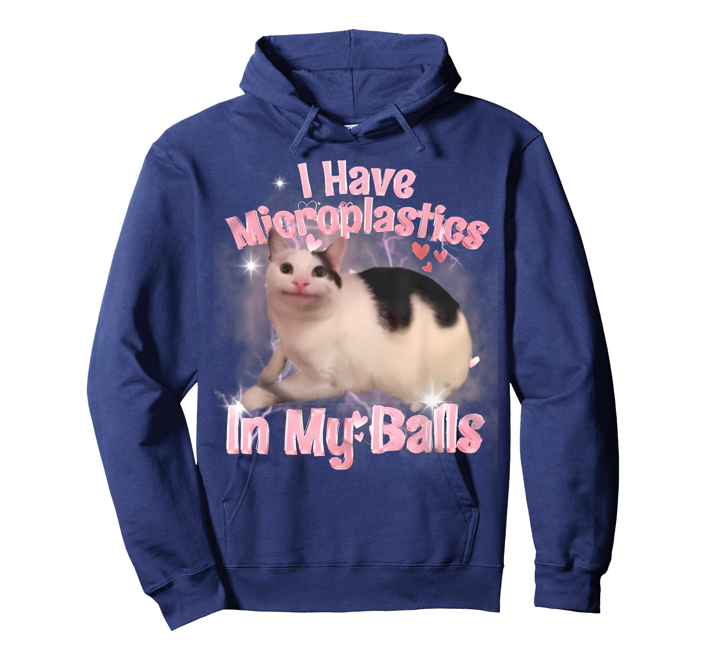I Have Microplastics In My Balls Funny Cat Gen Z Meme Joke T-Shirt