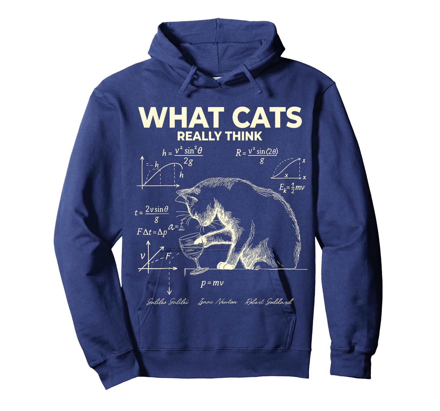 Funny Science Physics Cat Meme What Cats Really Think T-Shirt