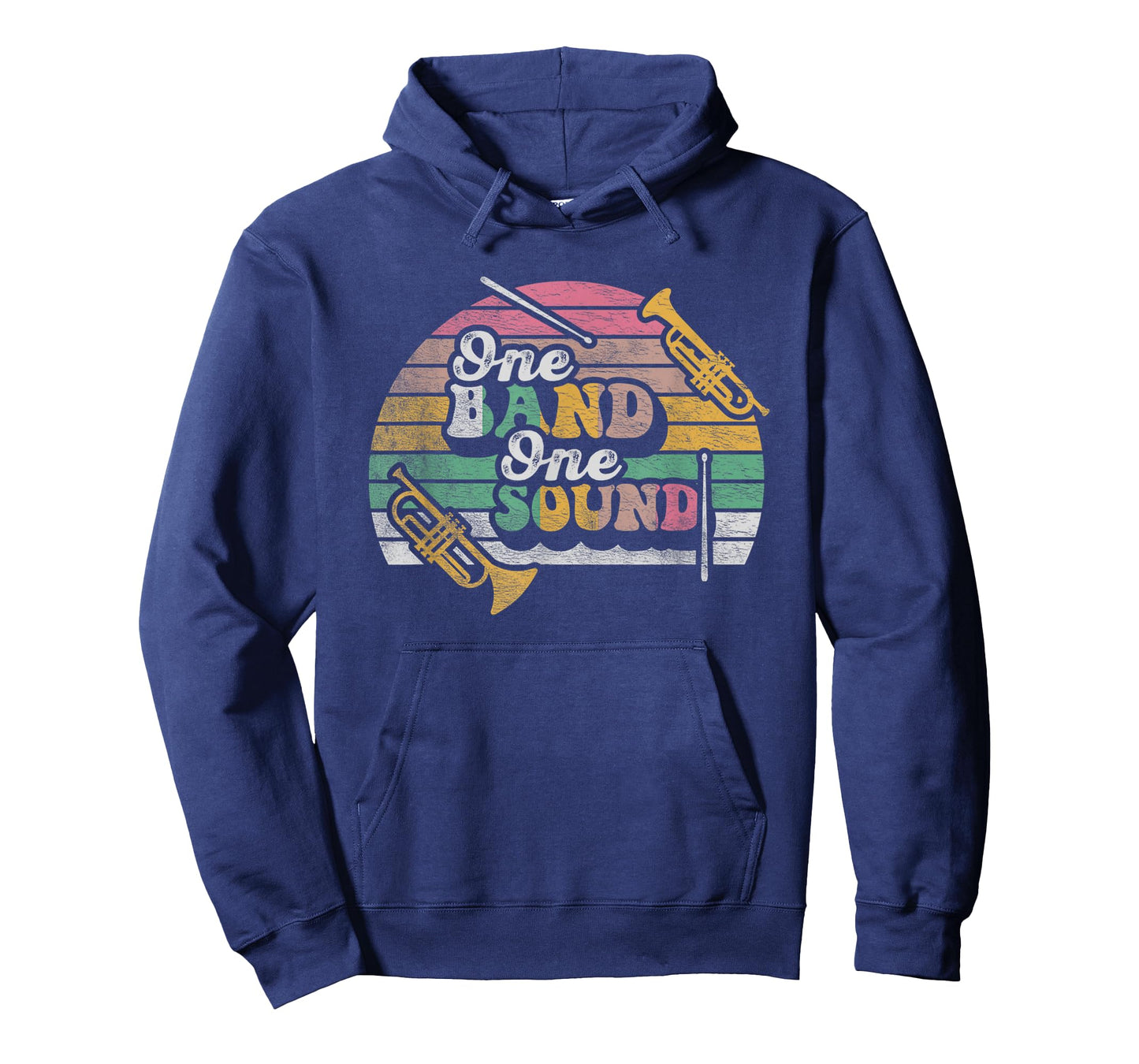 Retro One Band One Sound Marching Band Gift Senior Drumline T-Shirt