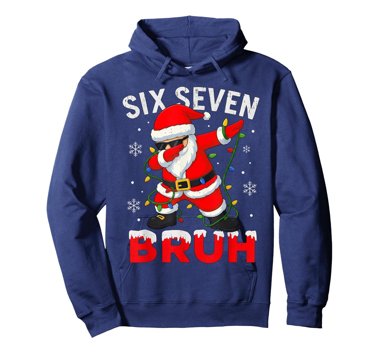 Six Seven 6 7 Meme Dabbing Santa Merry Christmas Bruh T-Shirt