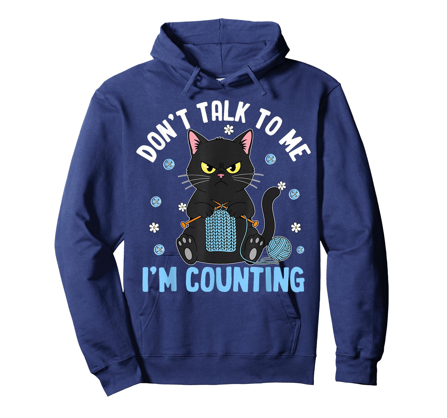 Funny Crocheting Cat Don't Talk to Me I'm Counting Crochet T-Shirt