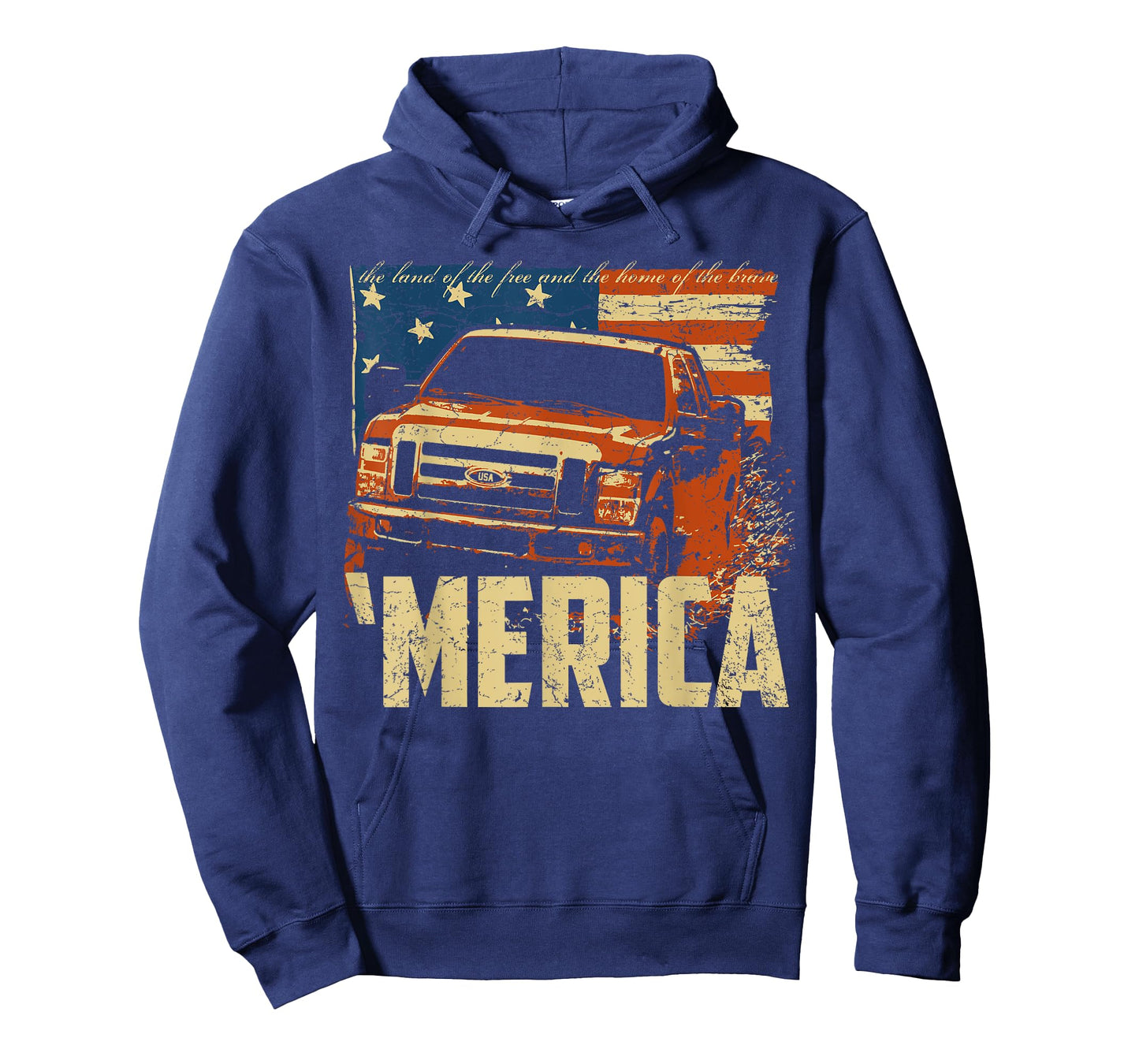 American flag truck shirt 'Merica pickup truck in mud T-Shirt