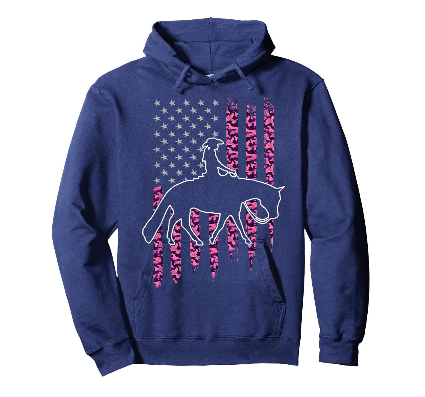 Western Pleasure Riding Design for Women | Patriotic Horse T-Shirt