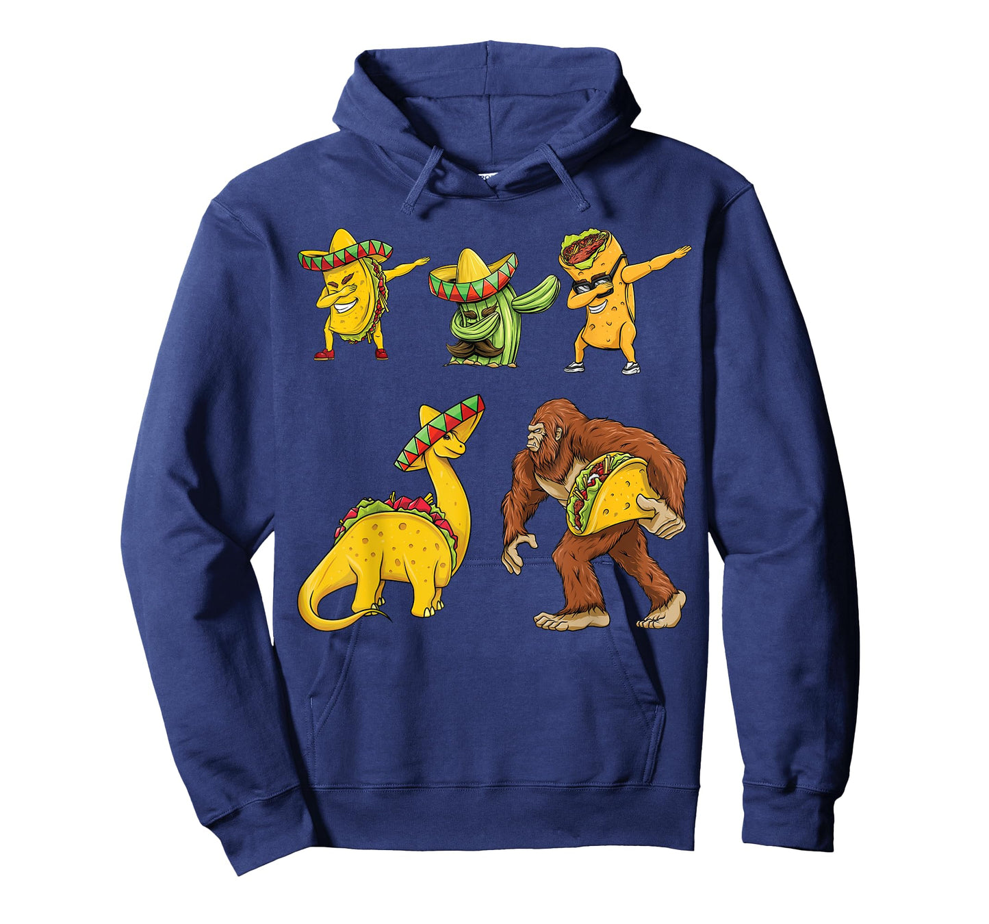 Cinco De Mayo Taco Cactus Burrito Funny Dinosaur Bigfoot T-Shirt