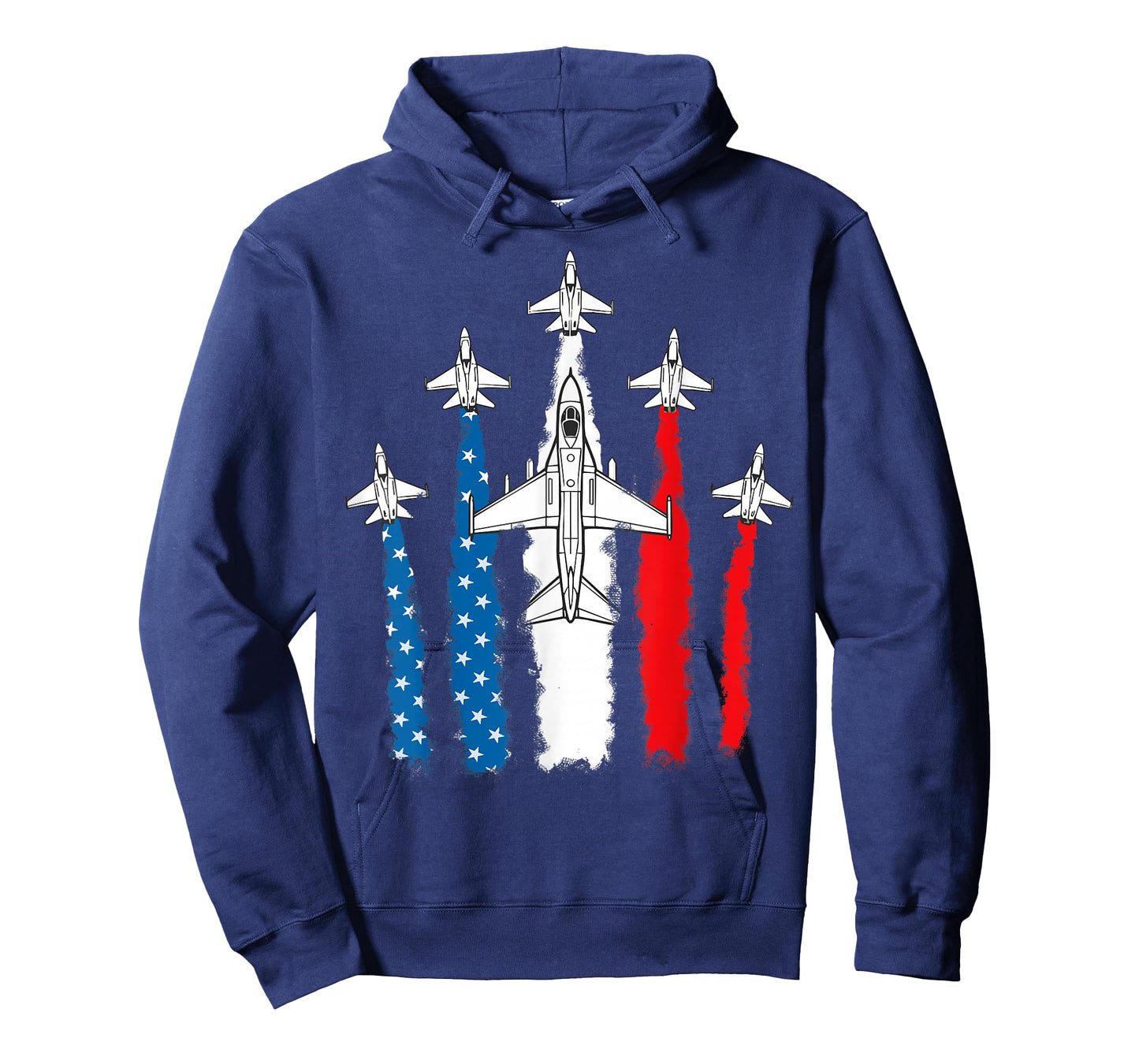 Patriotic USA Flag Fighter Jets Kids 4th of July T-Shirt