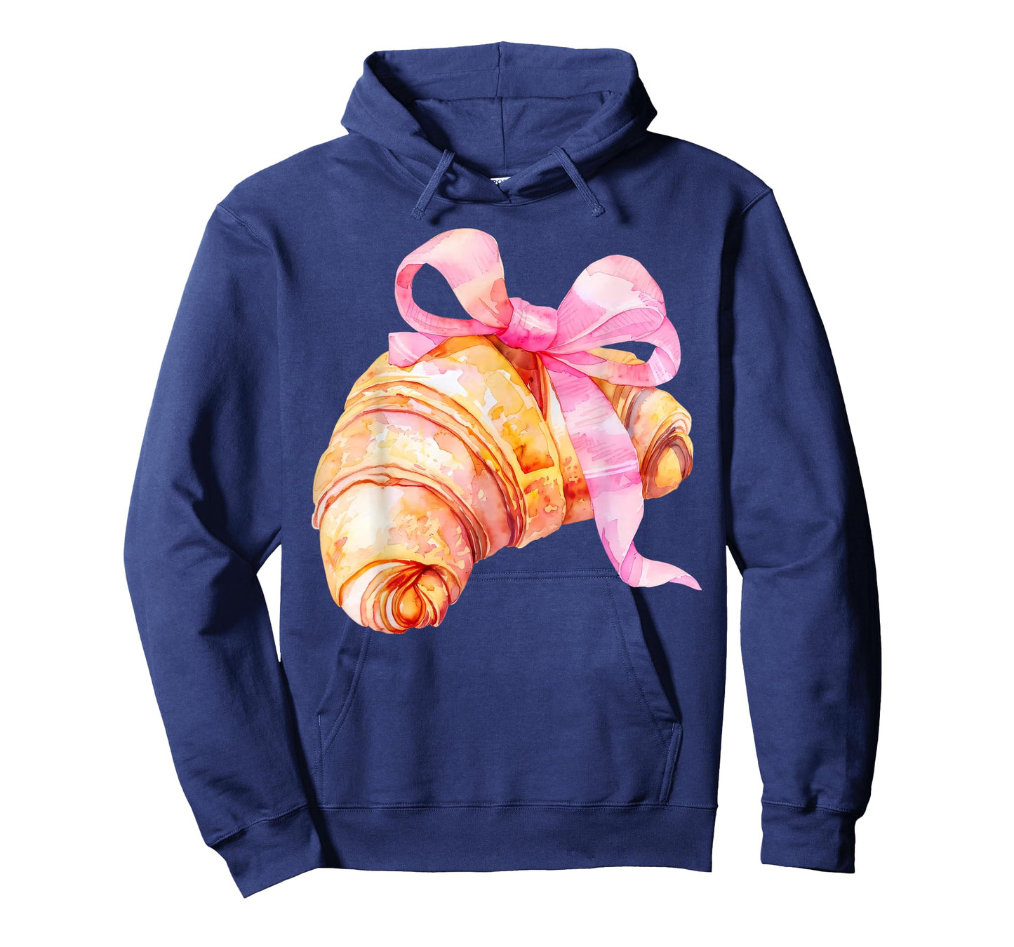 Coquette Pink Bow Croissant Cute Baking Baker Girl Women T-Shirt