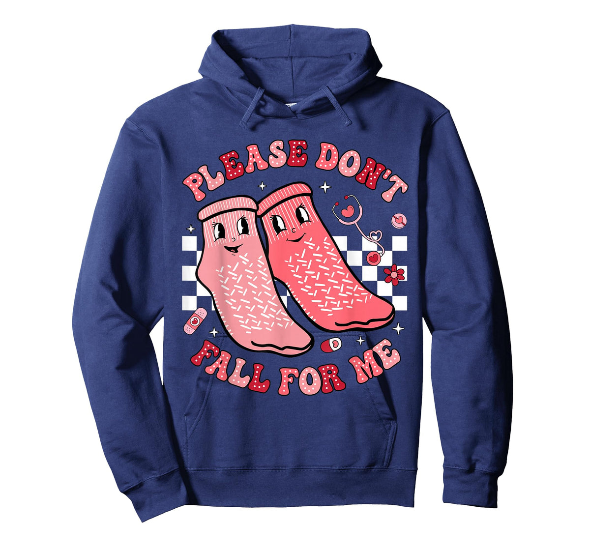 Nurse Valentine Non Slip Socks Please Don't Fall For Me T-Shirt