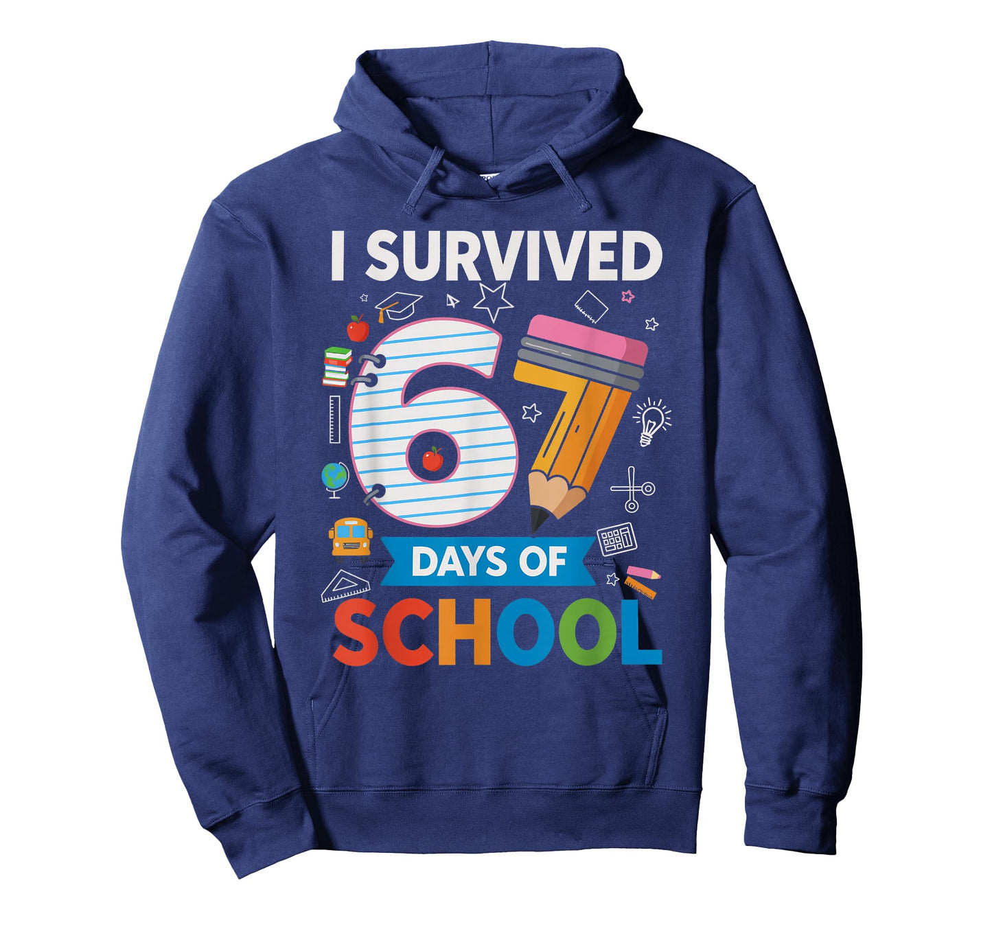 I Survived 67 Days of School Funny Kids Teacher Student Meme T-Shirt