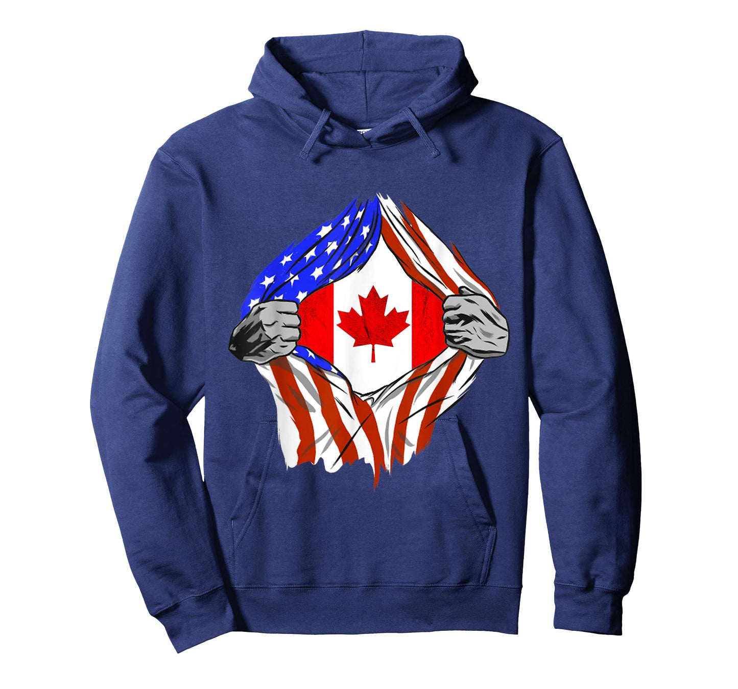 America USA Canadian Flag Chest Canadian Roots Canada T-Shirt