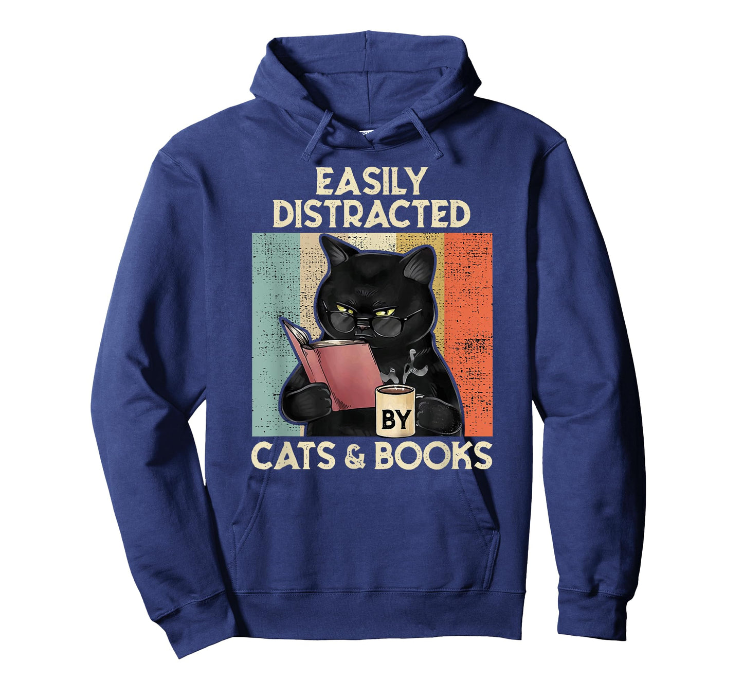 Easily Distracted by Cats And Books for Cat Lovers T-Shirt